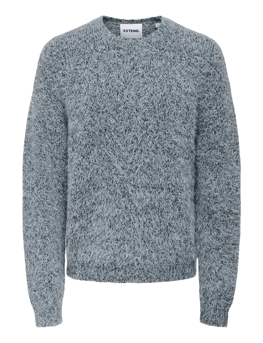 ONLY & SONS - ONSNOAH DS CROP LS CREW KNIT EXTND - rundhals - medium grey melange - 0