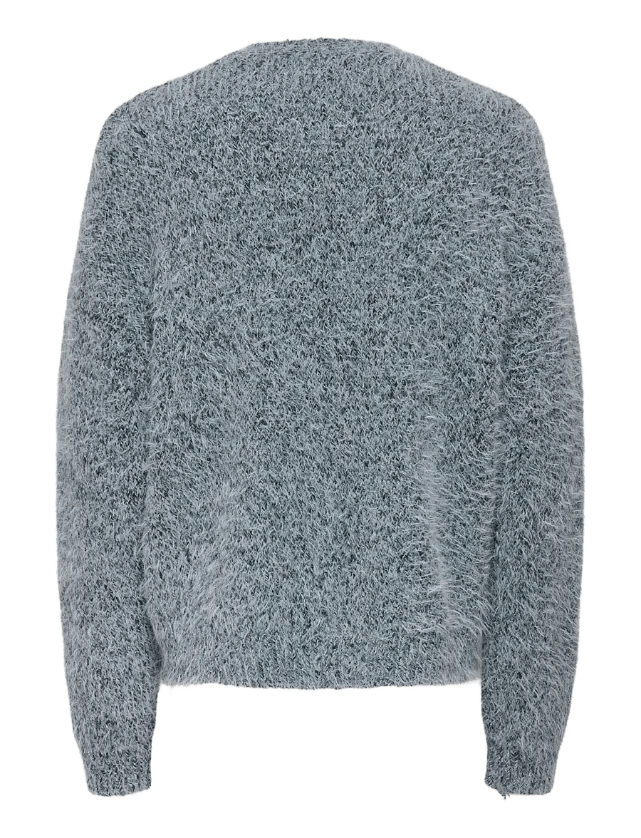 ONLY & SONS - ONSNOAH DS CROP LS CREW KNIT EXTND - rundhals - medium grey melange - 1