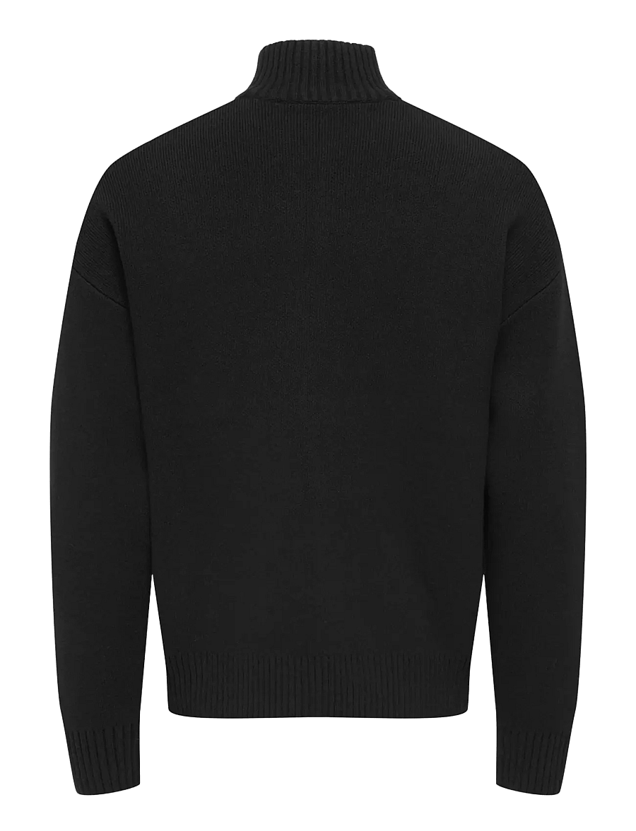 ONLY & SONS - ONSBLAKE DS HIGH NECK CARDIGAN KNIT NOOS - full zip strik - black - 2