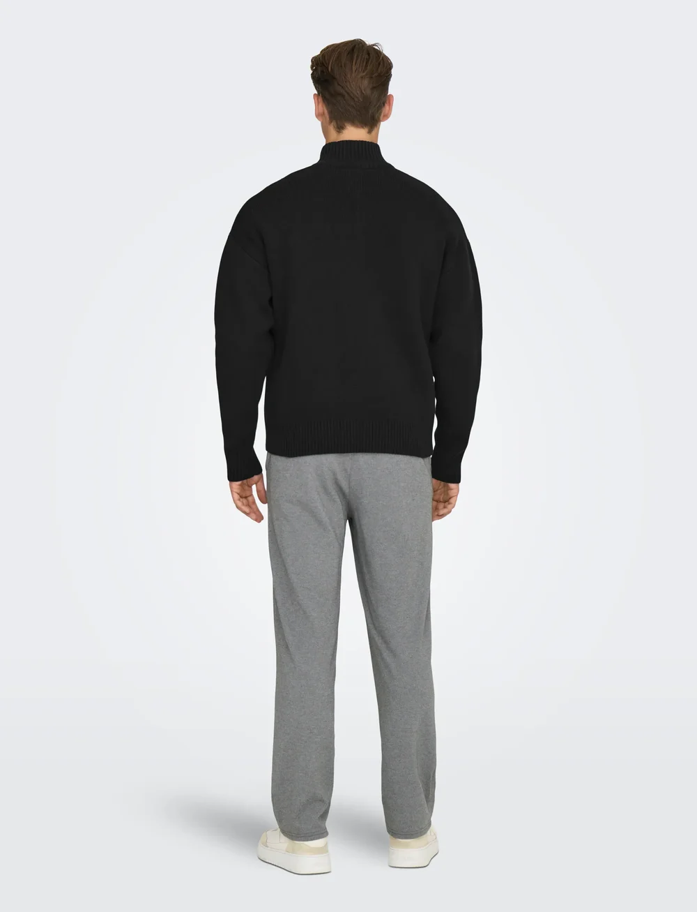 ONLY & SONS - ONSBLAKE DS HIGH NECK CARDIGAN KNIT - pullover mit durchgehendem reißverschluss - black - 3