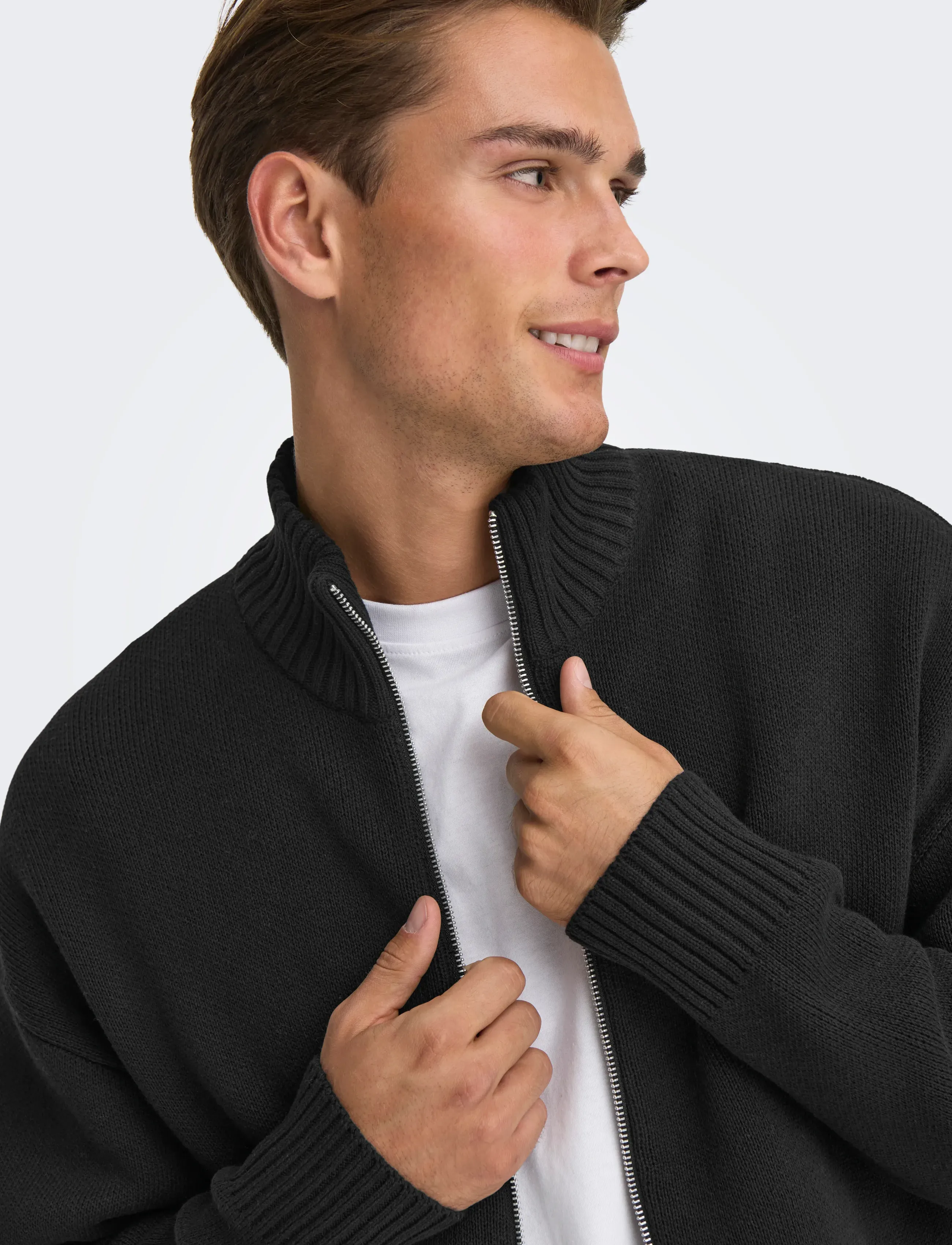 ONLY & SONS Onsblake Ds High Neck Cardigan Knit Noos herr – bild 5