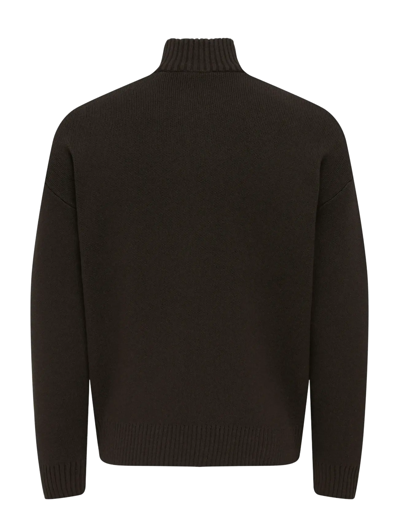 ONLY & SONS - ONSBLAKE DS HIGH NECK CARDIGAN KNIT NOOS - full zip jumpers - coffee bean - 2