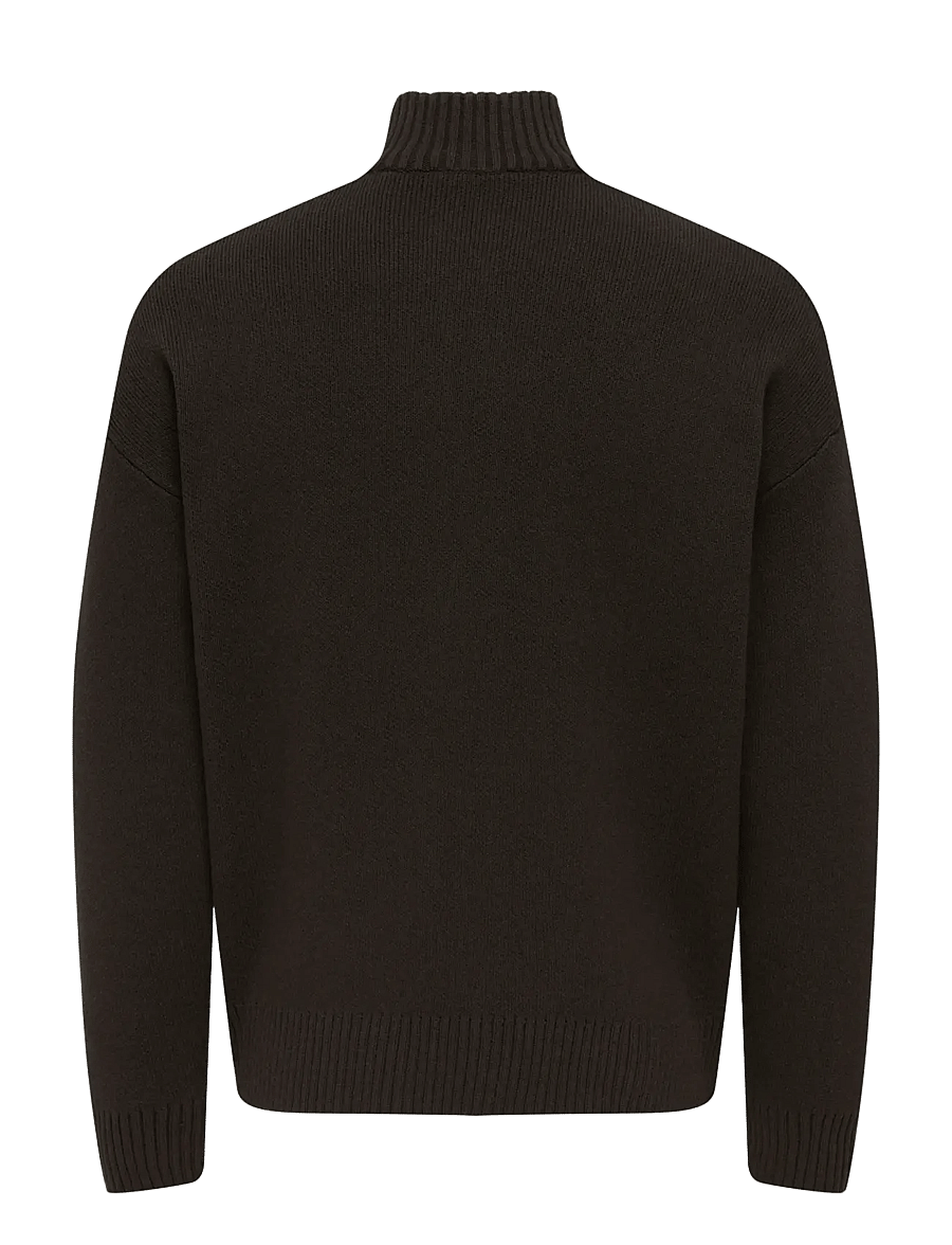 ONLY & SONS - ONSBLAKE DS HIGH NECK CARDIGAN KNIT NOOS - full zip strik - coffee bean - 2