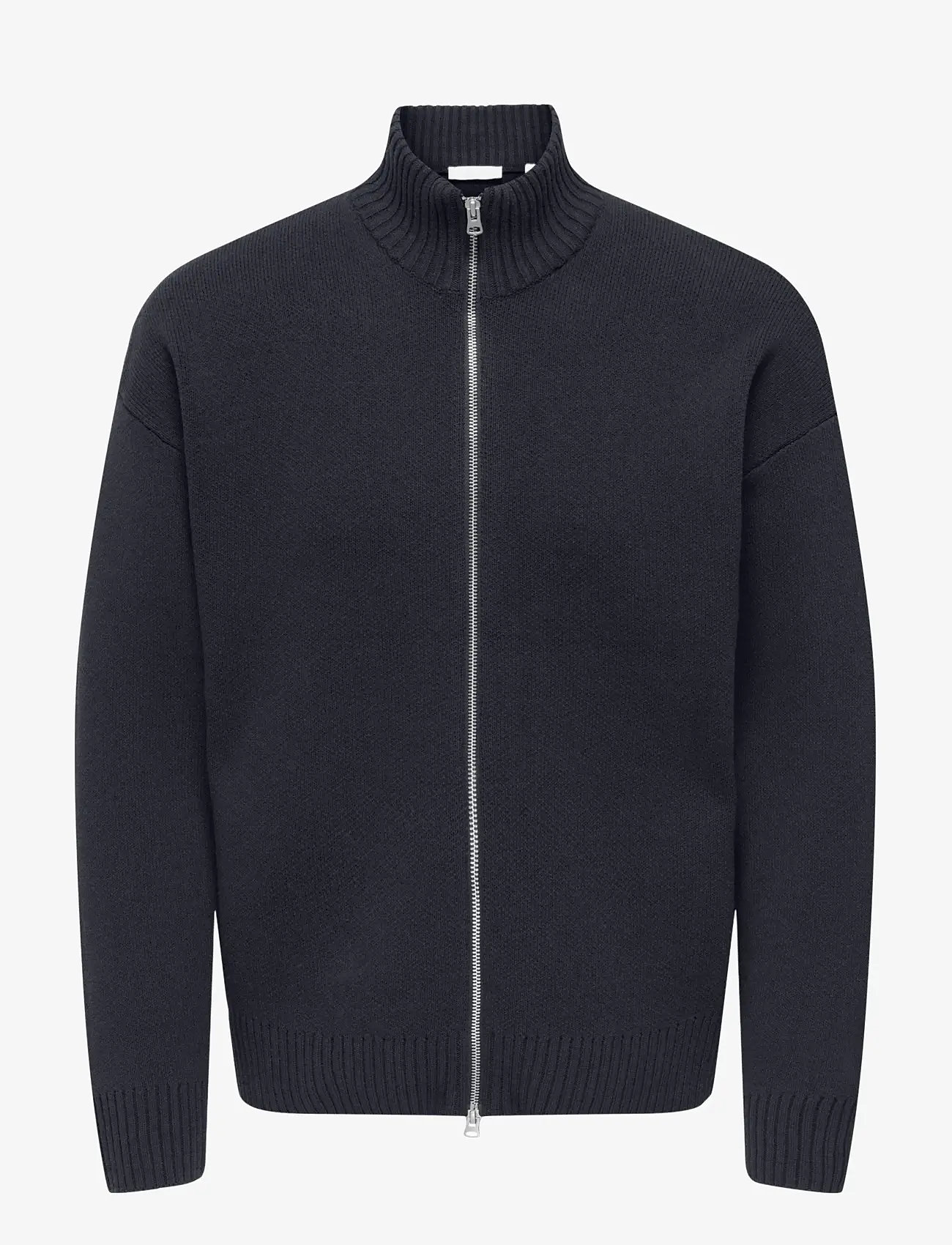 ONLY & SONS - ONSBLAKE DS HIGH NECK CARDIGAN KNIT NOOS - pullover mit durchgehendem reißverschluss - dark navy - 0