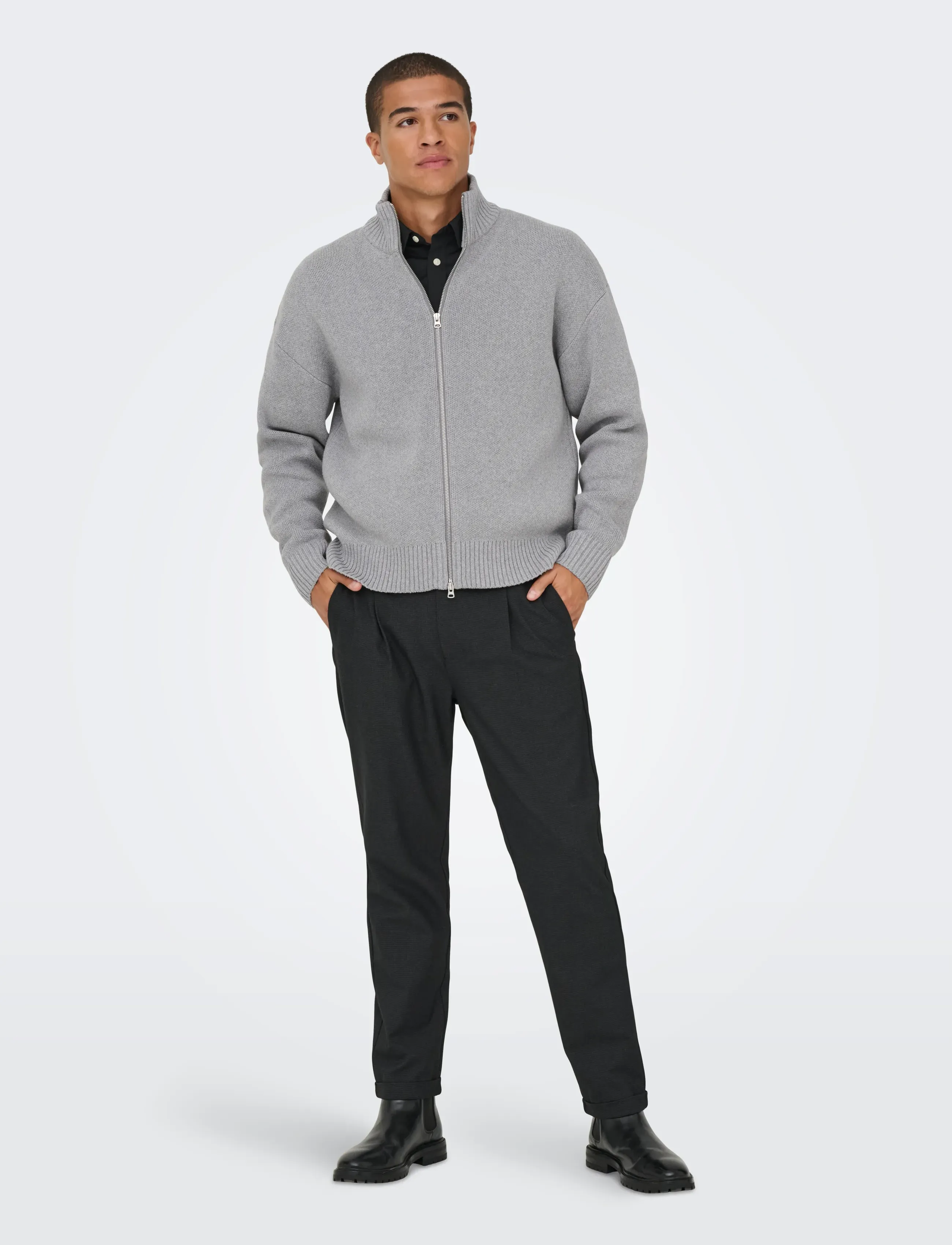 ONLY & SONS ONSBLAKE DS HIGH NECK CARDIGAN KNIT NOOS -  - undefined / undefined