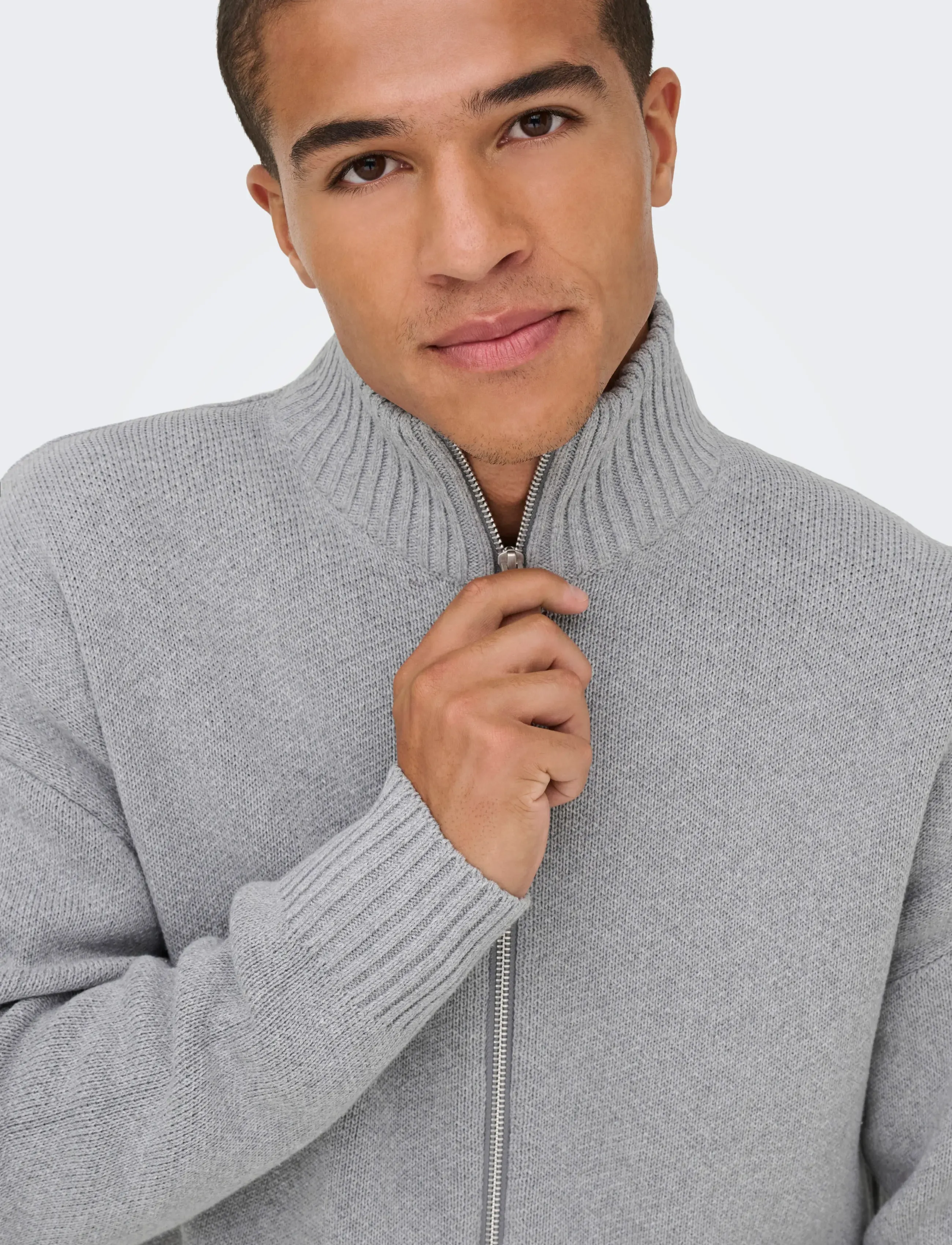 ONLY & SONS Onsblake Ds High Neck Cardigan Knit Noos herr – bild 5