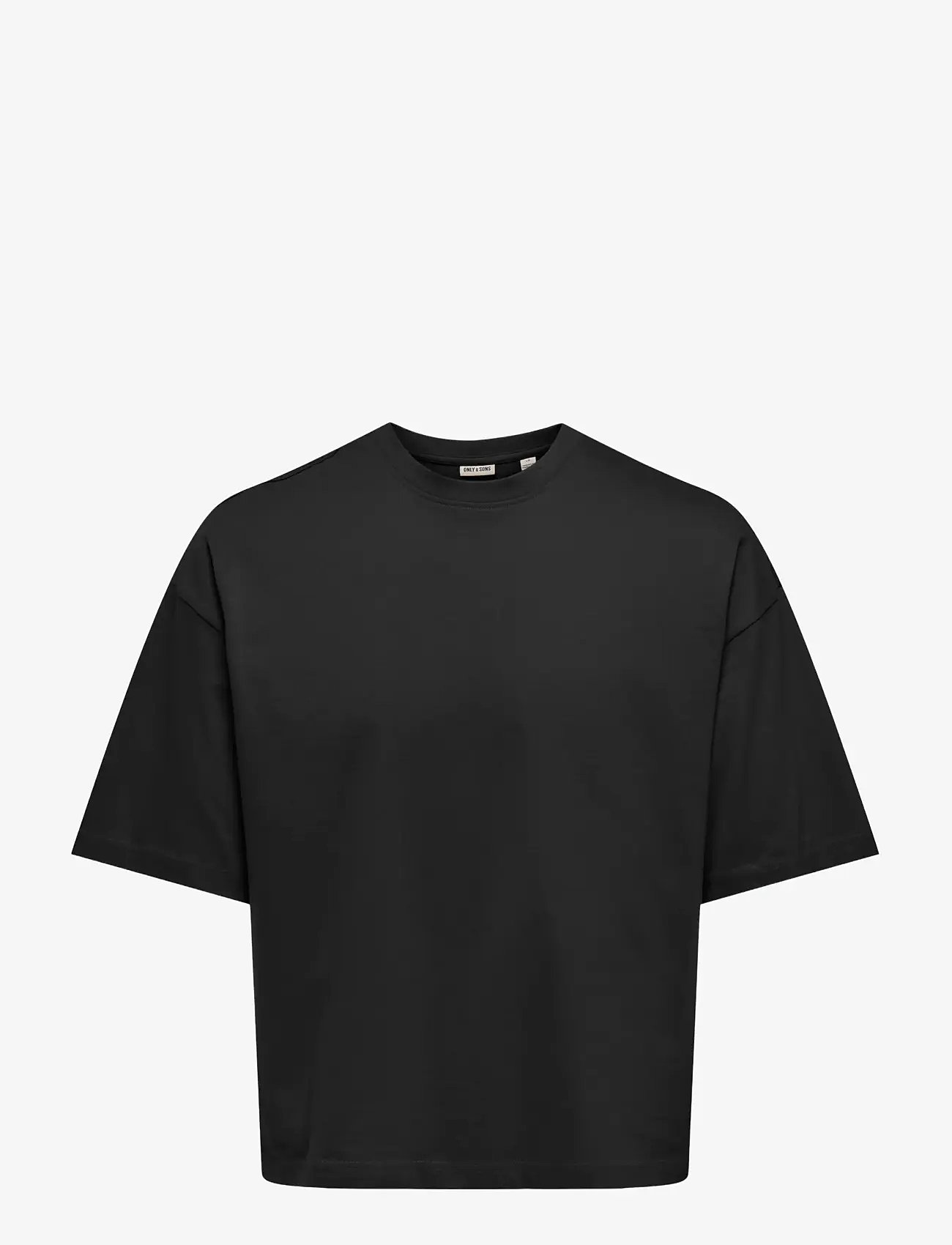 ONLY & SONS - ONSFRED RLX SS CROP TEE - lühikeste varrukatega t-särgid - black - 0