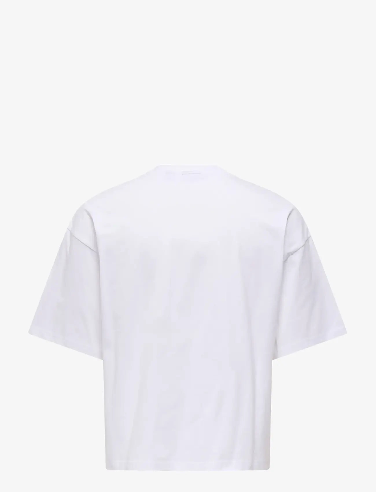 ONLY & SONS - ONSFRED RLX SS CROP TEE - kortärmade t-shirts - bright white - 2