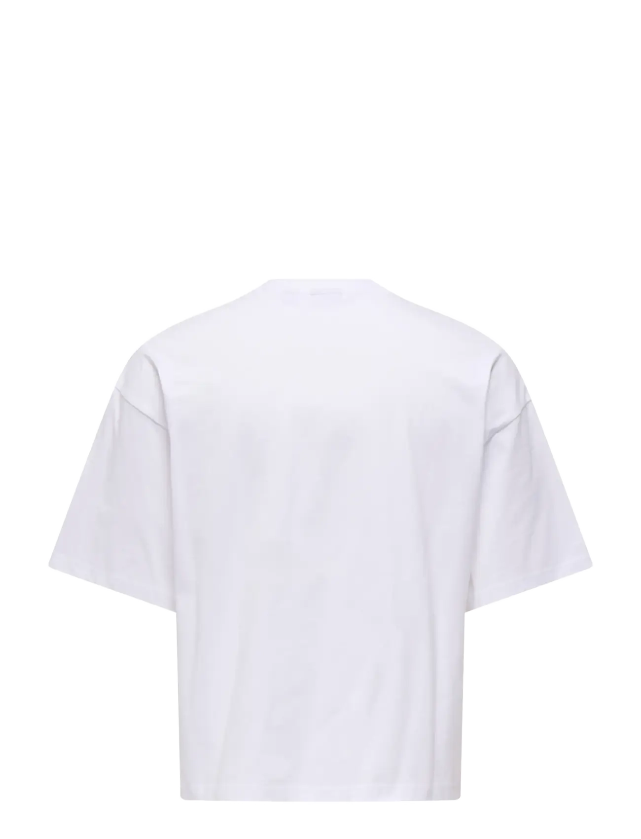 ONLY & SONS - ONSFRED RLX SS CROP TEE - lühikeste varrukatega t-särgid - bright white - 2