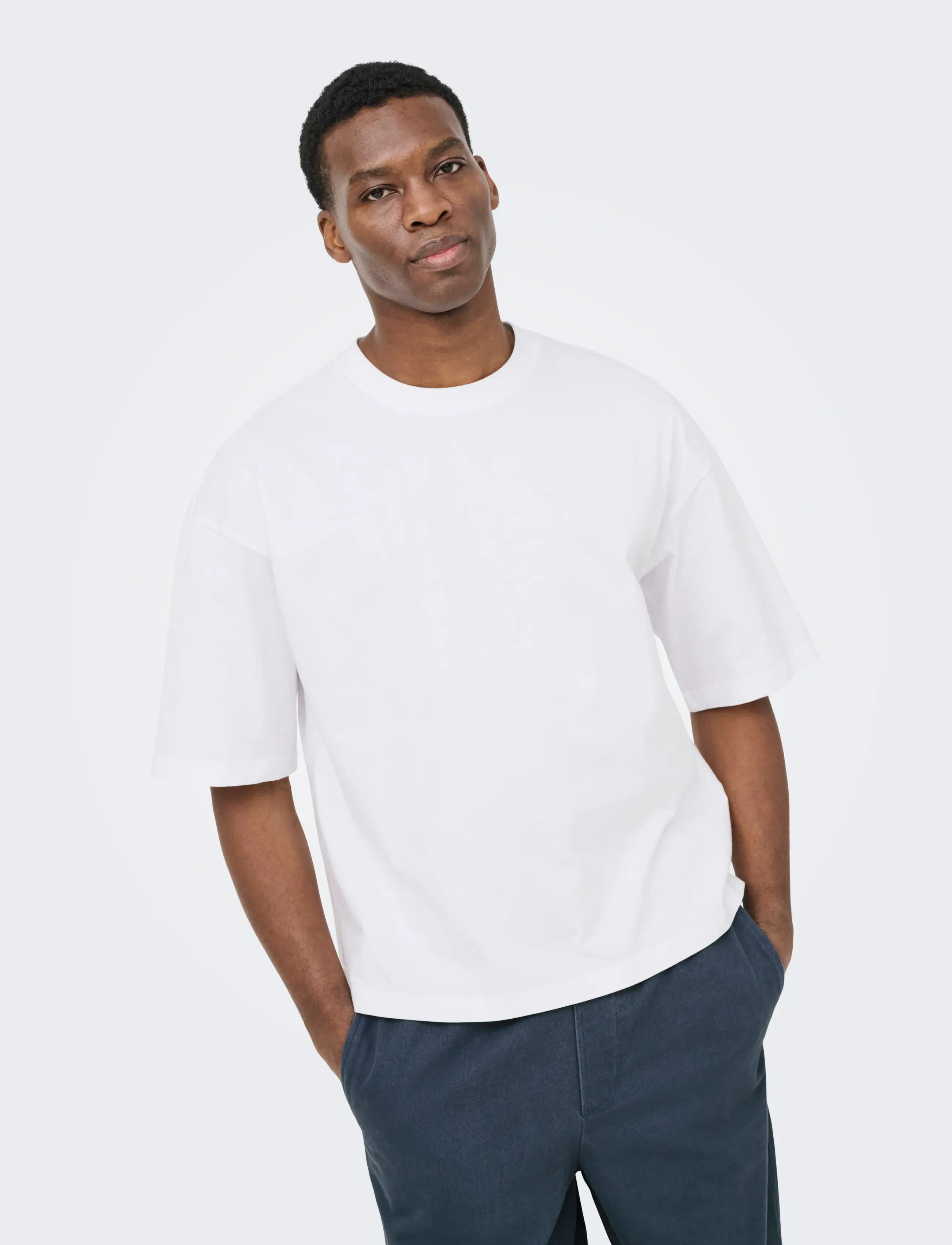 ONLY & SONS Onsfred Rlx Ss Crop Tee t-shirts - bas herr – bild 6