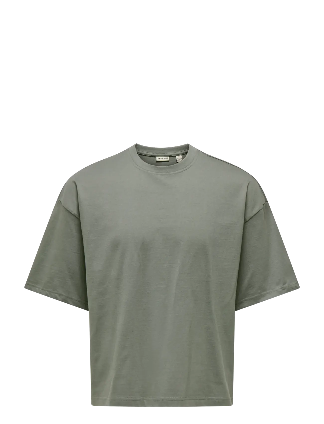 ONLY & SONS ONSFRED RLX SS CROP TEE - T-särgid - CASTOR GRAY / khaki/green