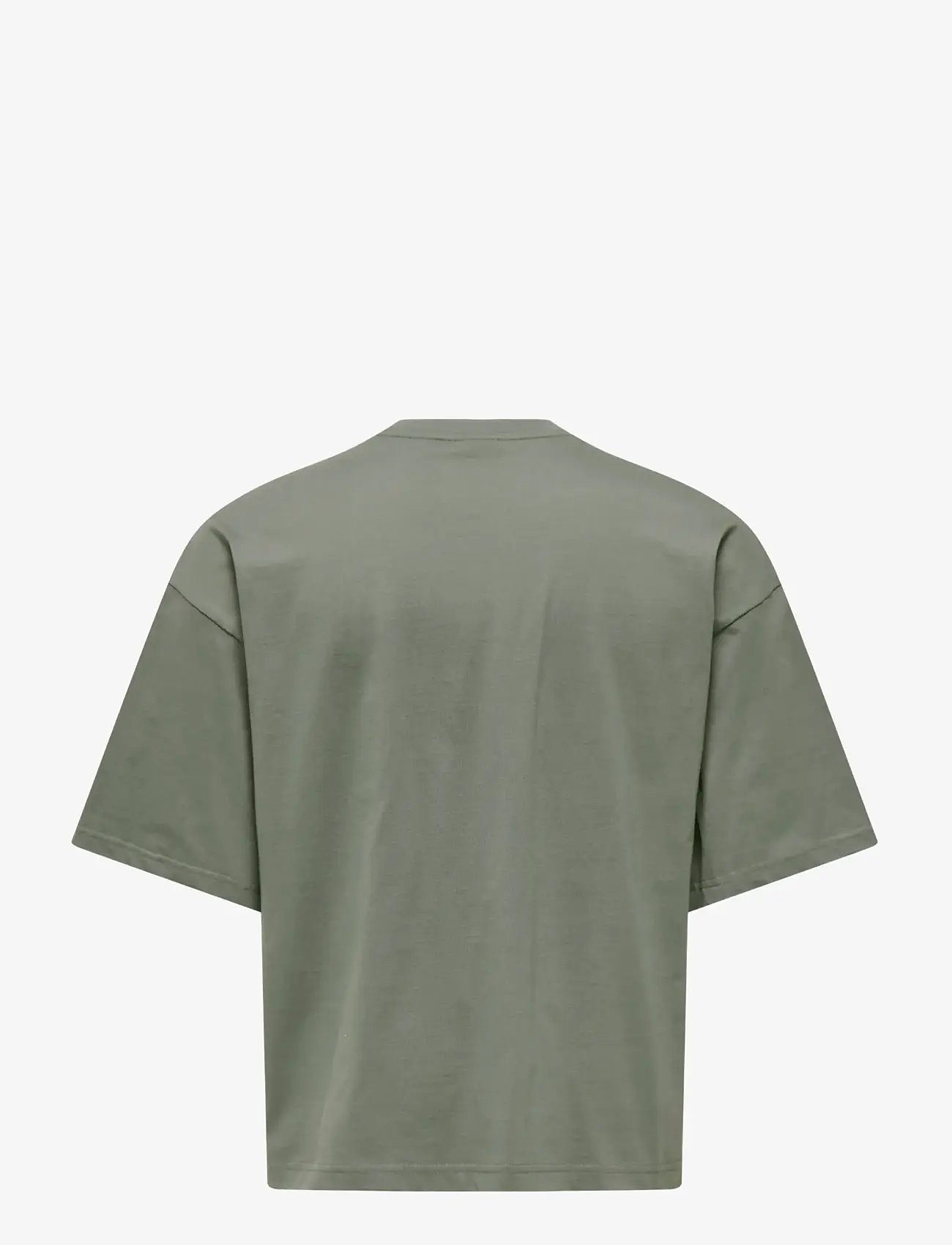 ONLY & SONS - ONSFRED RLX SS CROP TEE - kortærmede t-shirts - castor gray - 2