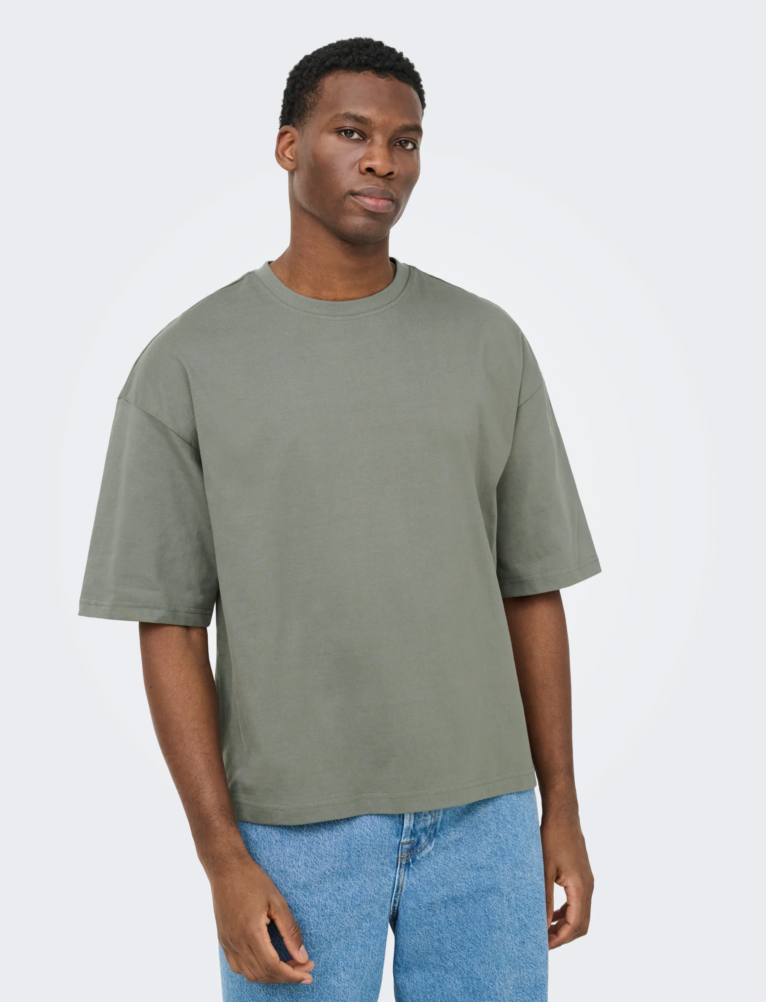 ONLY & SONS Onsfred Rlx Ss Crop Tee t-shirts - bas herr – bild 6