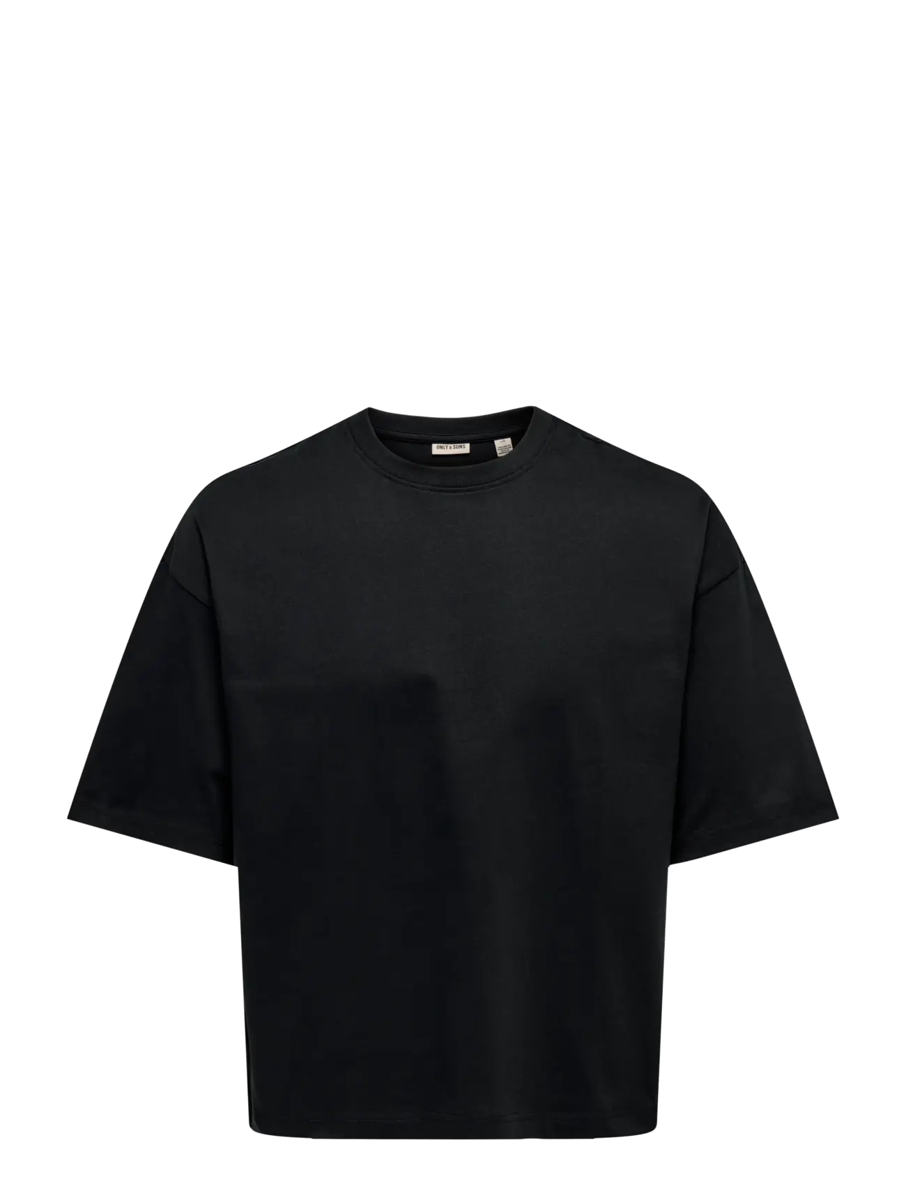 ONLY & SONS Onsfred Rlx Ss Crop Tee, M, T-shirts, Schwarz - Short-sleeved, Männerswear