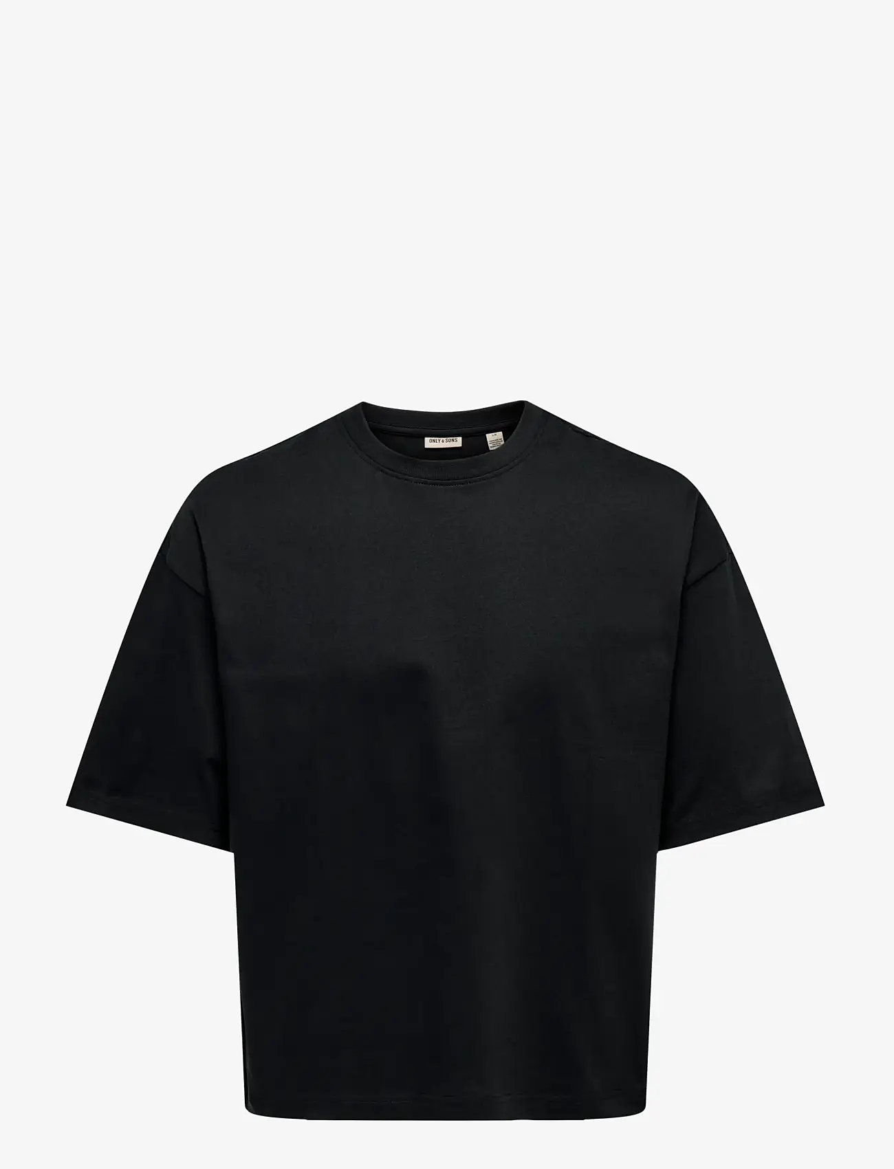 ONLY & SONS - ONSFRED RLX SS CROP TEE - laveste priser - jet black - 0