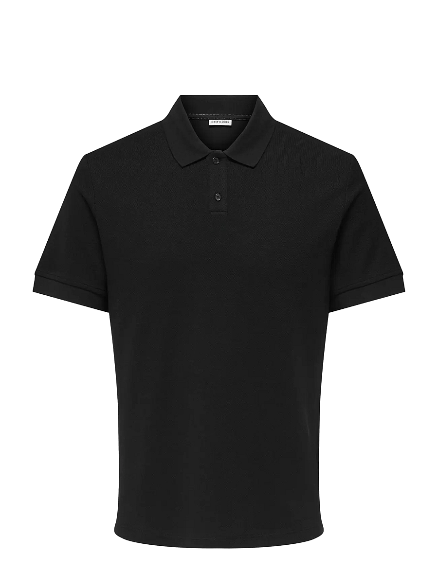 ONLY & SONS - ONSBEN REG SS POLO SHIRT NOOS - kortärmade pikéer - black - 1