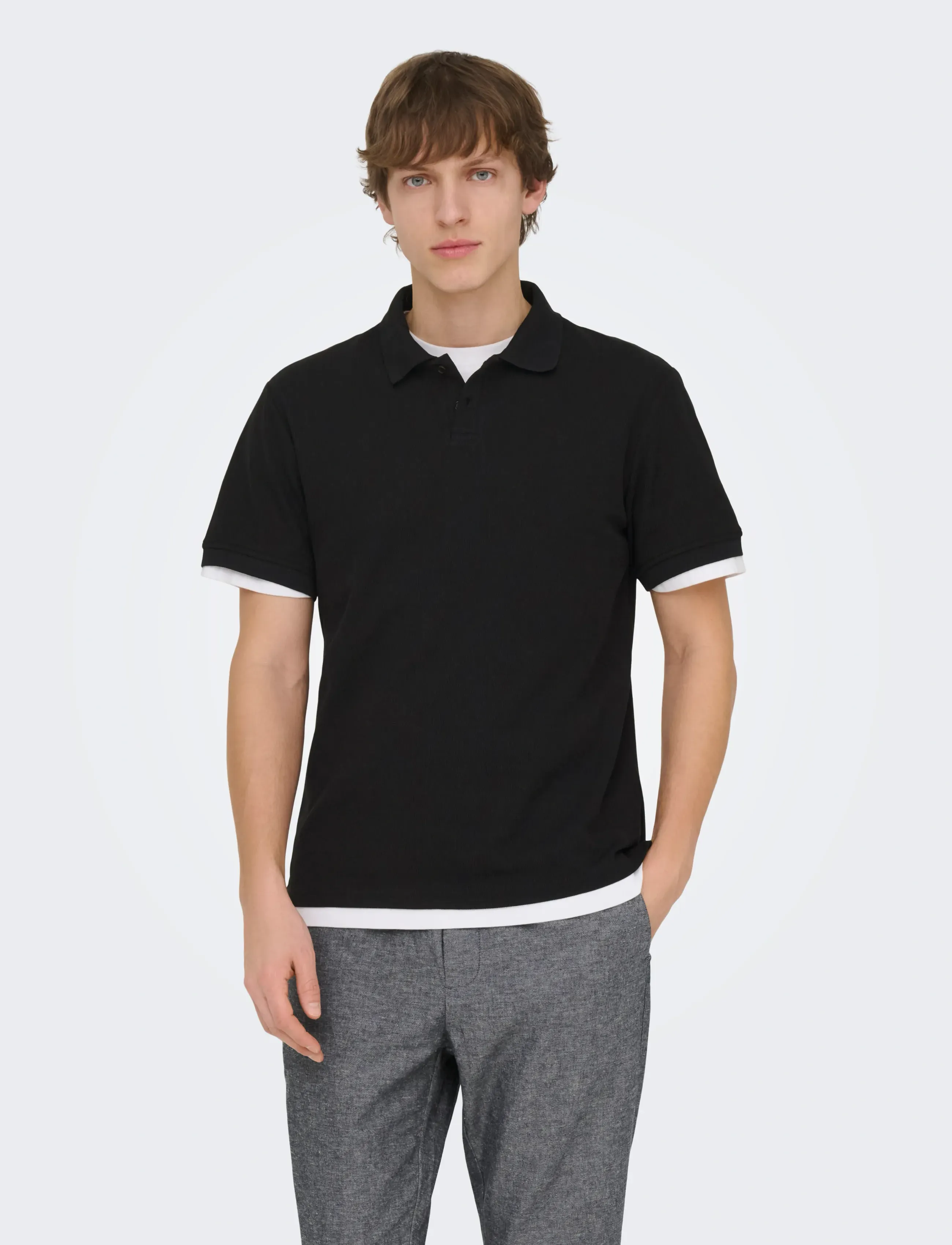 ONLY & SONS Onsben Reg Ss Polo Shirt Noos, M, Polos, Schwarz - Short-sleeved, Männerswear