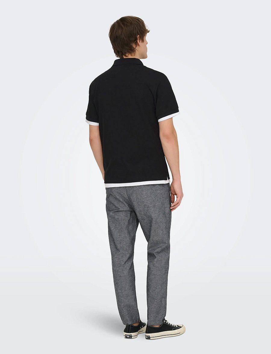 ONLY & SONS - ONSBEN REG SS POLO SHIRT NOOS - kortärmade pikéer - black - 3