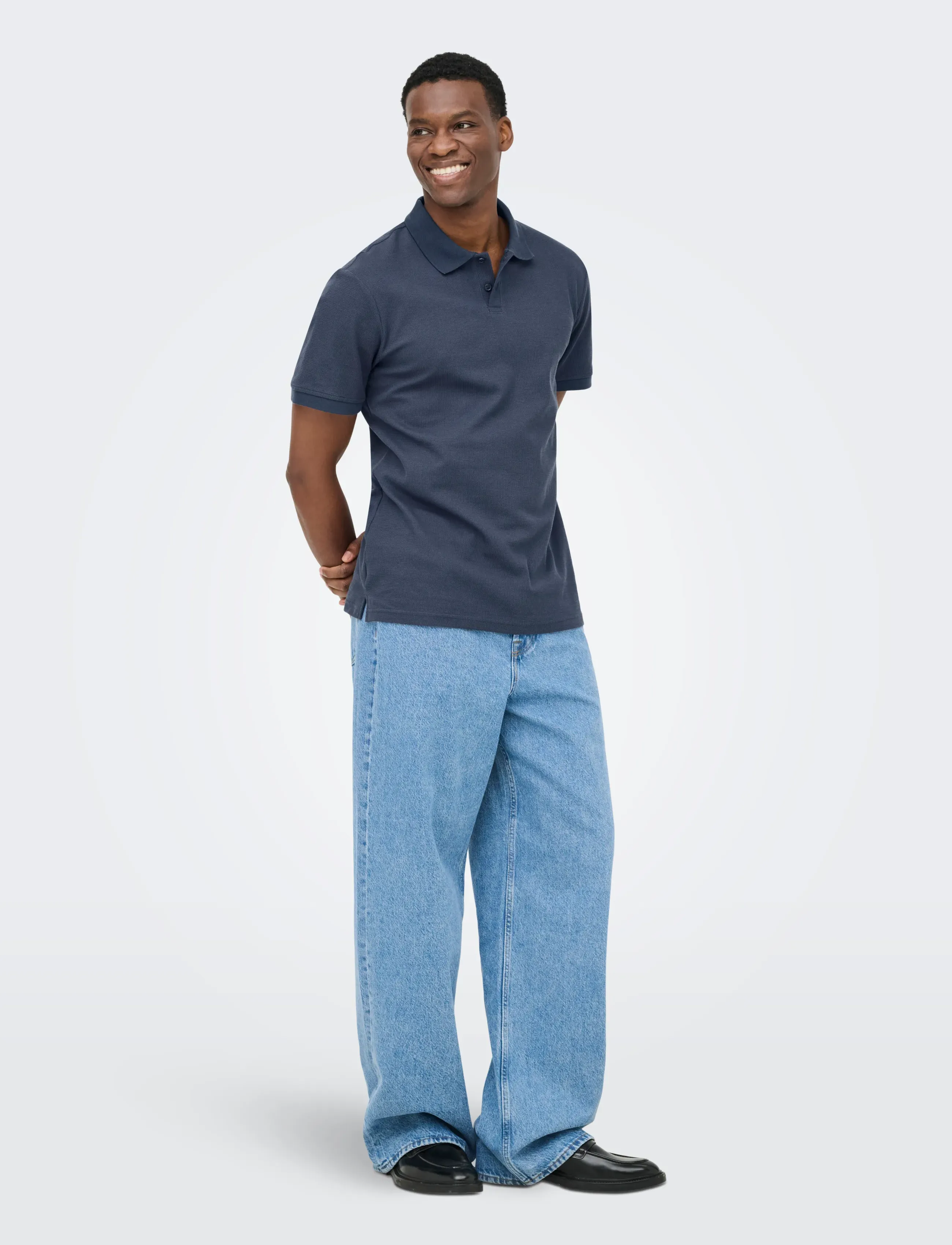 ONLY & SONS - ONSBEN REG SS POLO SHIRT NOOS - kortärmade pikéer - blue nights - 4