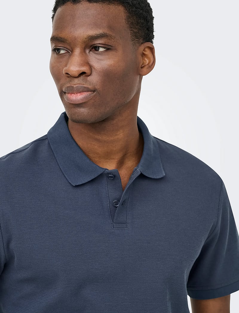 ONLY & SONS - ONSBEN REG SS POLO SHIRT NOOS - kortærmede poloer - blue nights - 5