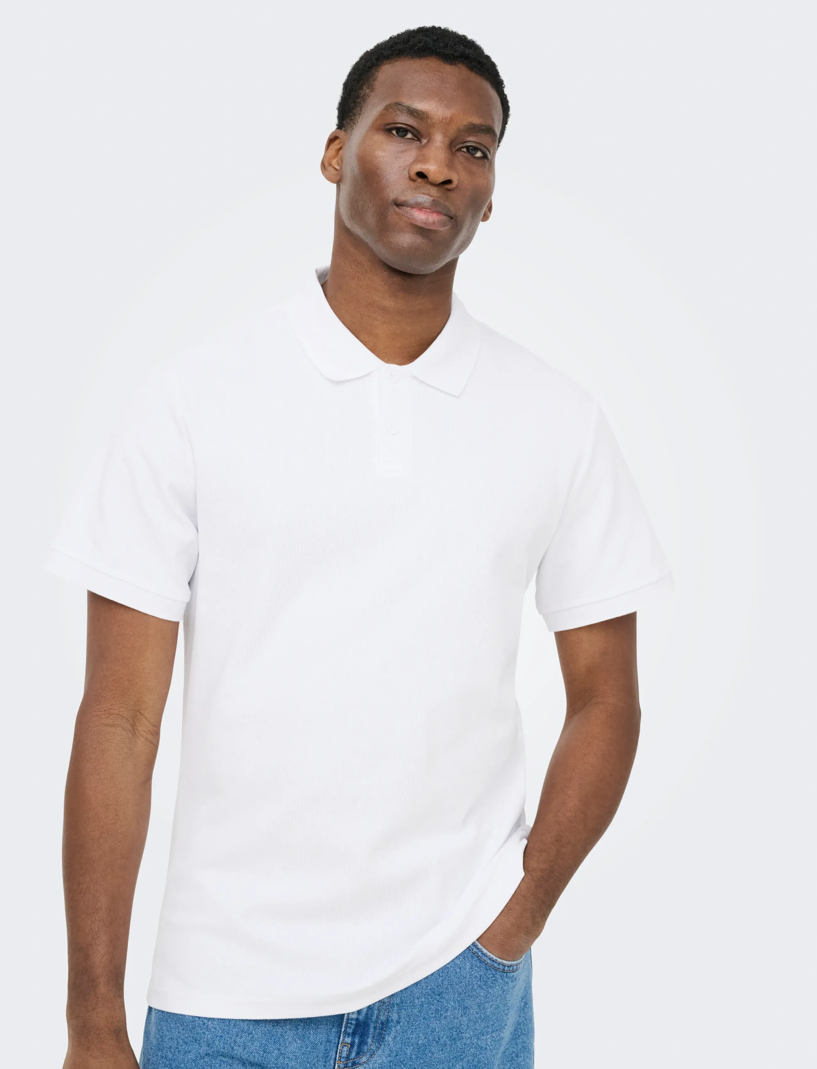 ONLY & SONS - ONSBEN REG SS POLO SHIRT NOOS - kortärmade pikéer - bright white - 5