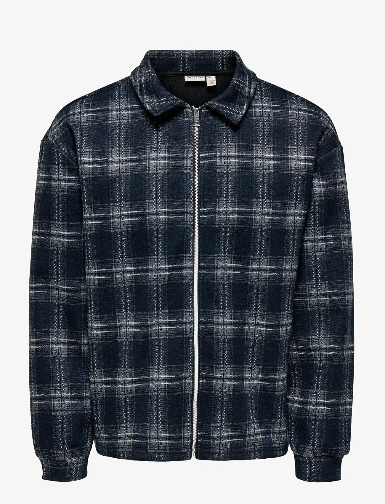 ONLY & SONS - ONSHENDON LOOSE LS ZIP OVERSHIRT SWEAT - kollektioner - blue nights - 1
