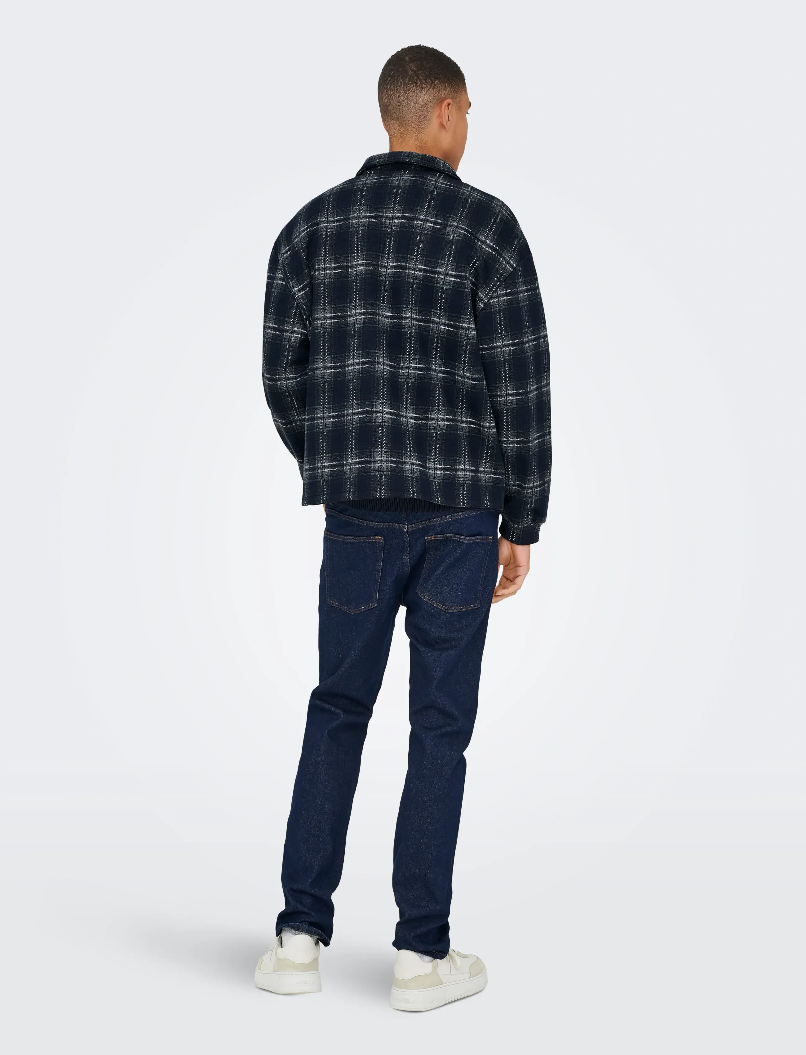 ONLY & SONS - ONSHENDON LOOSE LS ZIP OVERSHIRT SWEAT - kollektionen - blue nights - 3