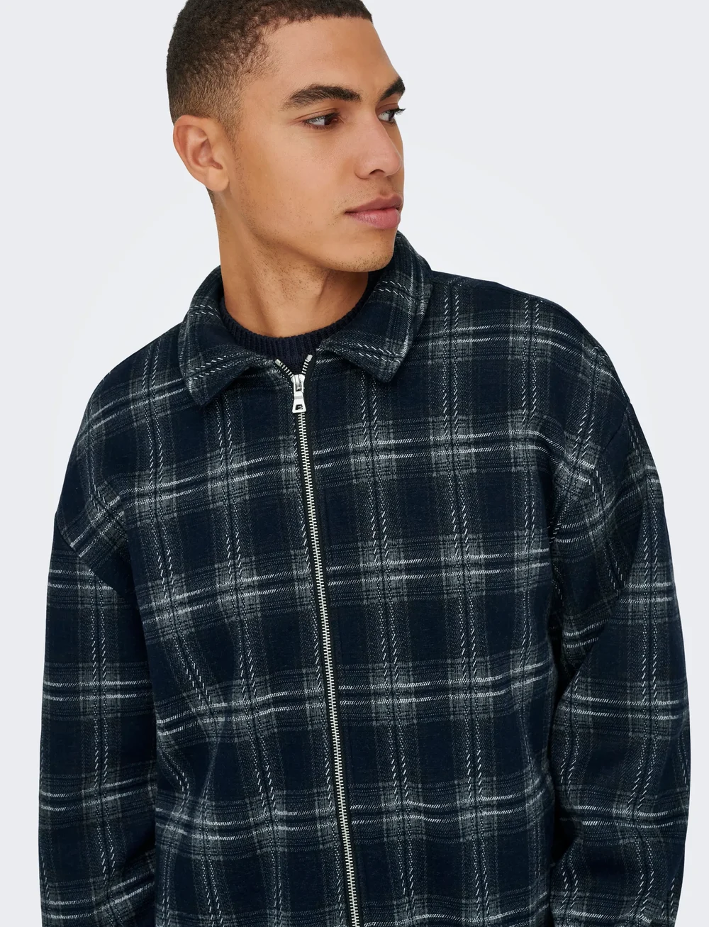 ONLY & SONS - ONSHENDON LOOSE LS ZIP OVERSHIRT SWEAT - kollektioner - blue nights - 5