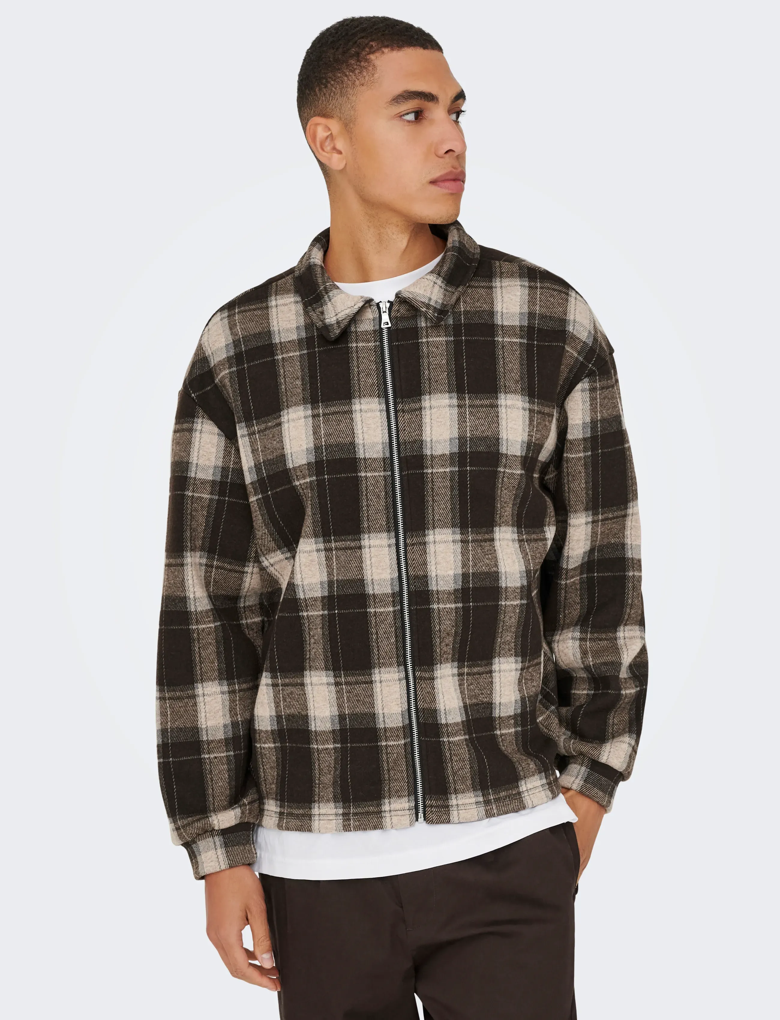 ONLY & SONS Onshendon Loose Ls Zip Overshirt Sweat overshirts herr – bild 5