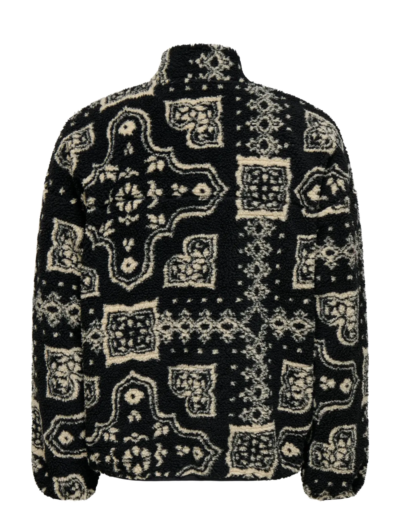 ONLY & SONS - ONSJAMES LIFE OVZ LS FLEECE AOP SWEAT - teddy kampsunid - jet black - 2