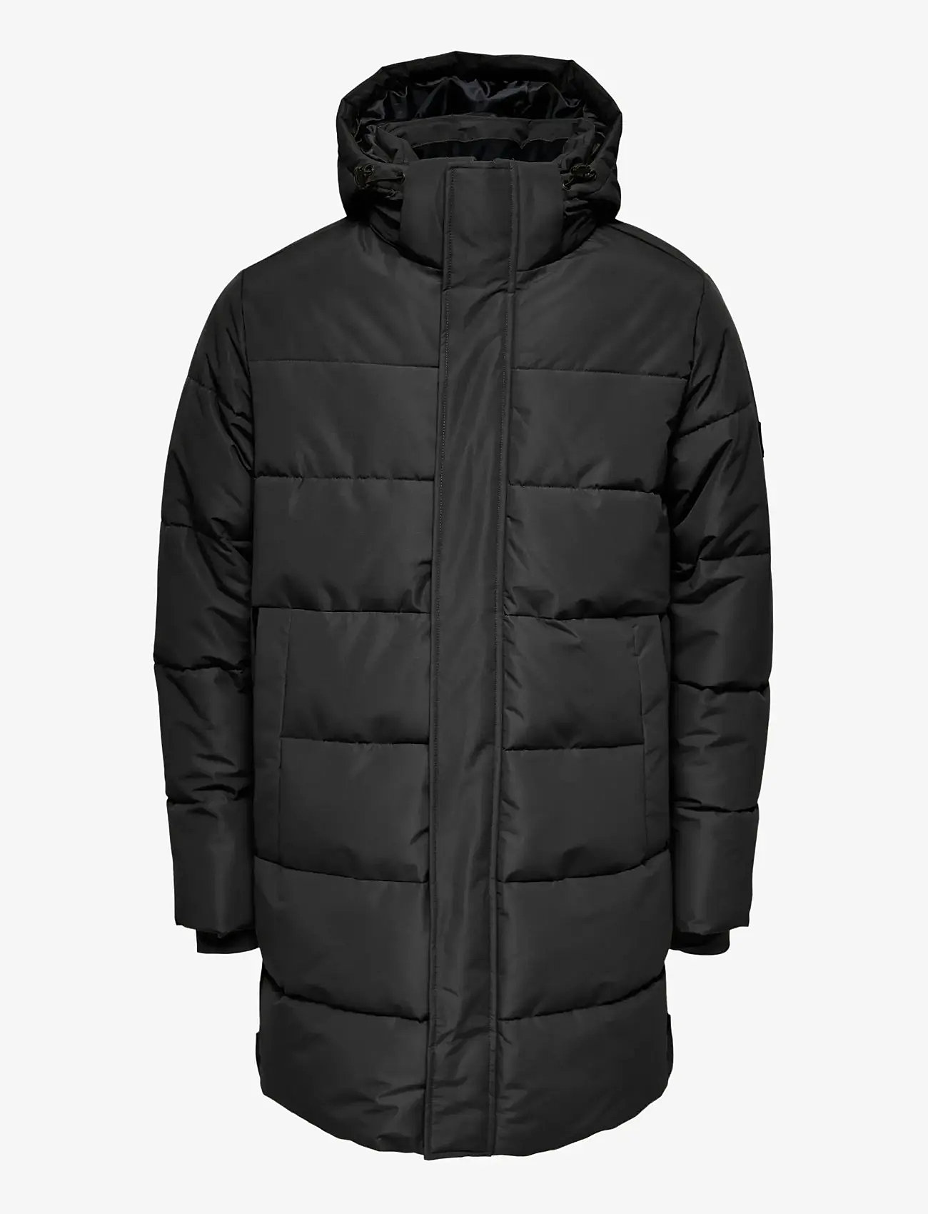 ONLY & SONS - OSJCARL LIFE LONG QUILTED COAT OTW - vinterjackor - black - 1