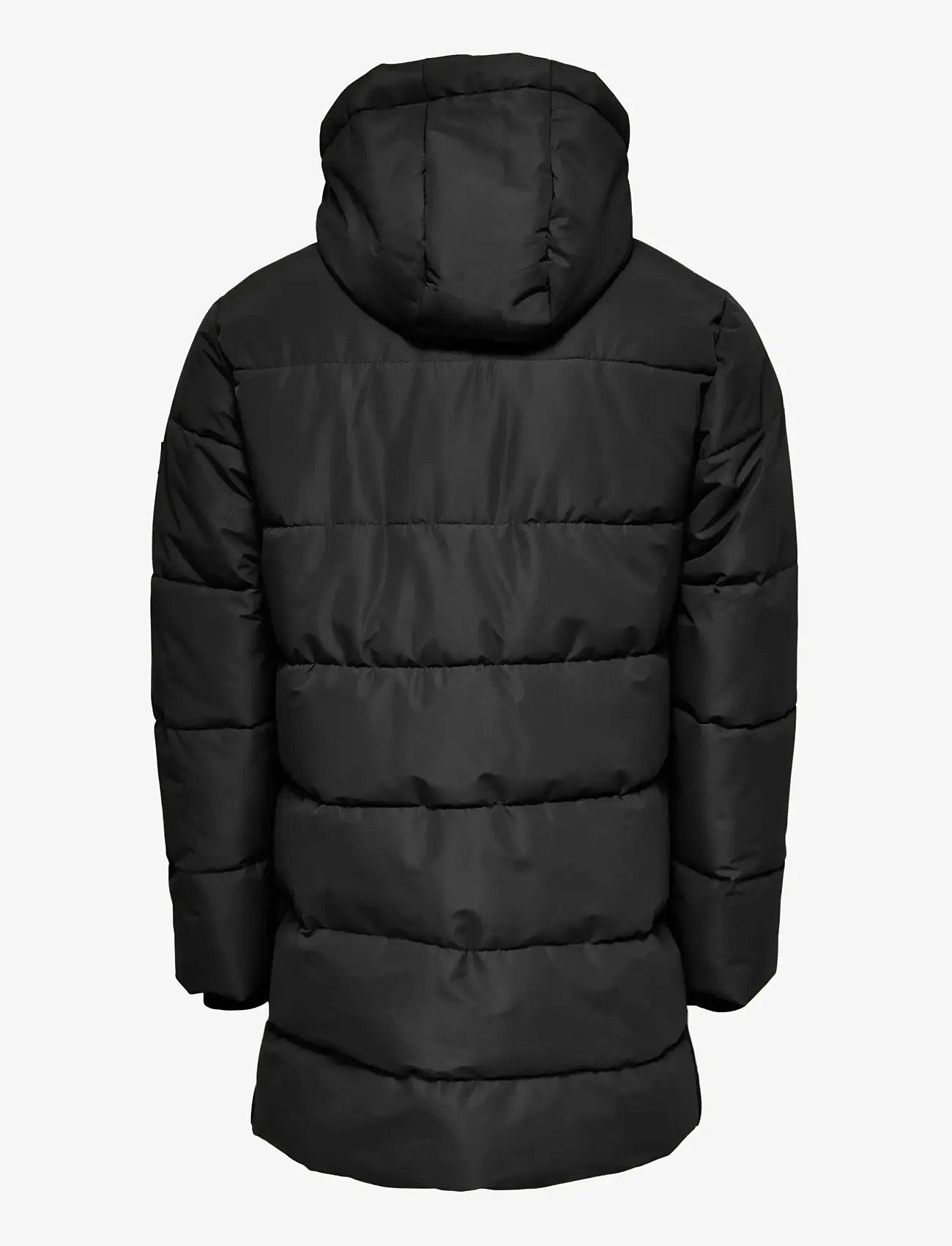 ONLY & SONS - OSJCARL LIFE LONG QUILTED COAT OTW - vinterjackor - black - 2
