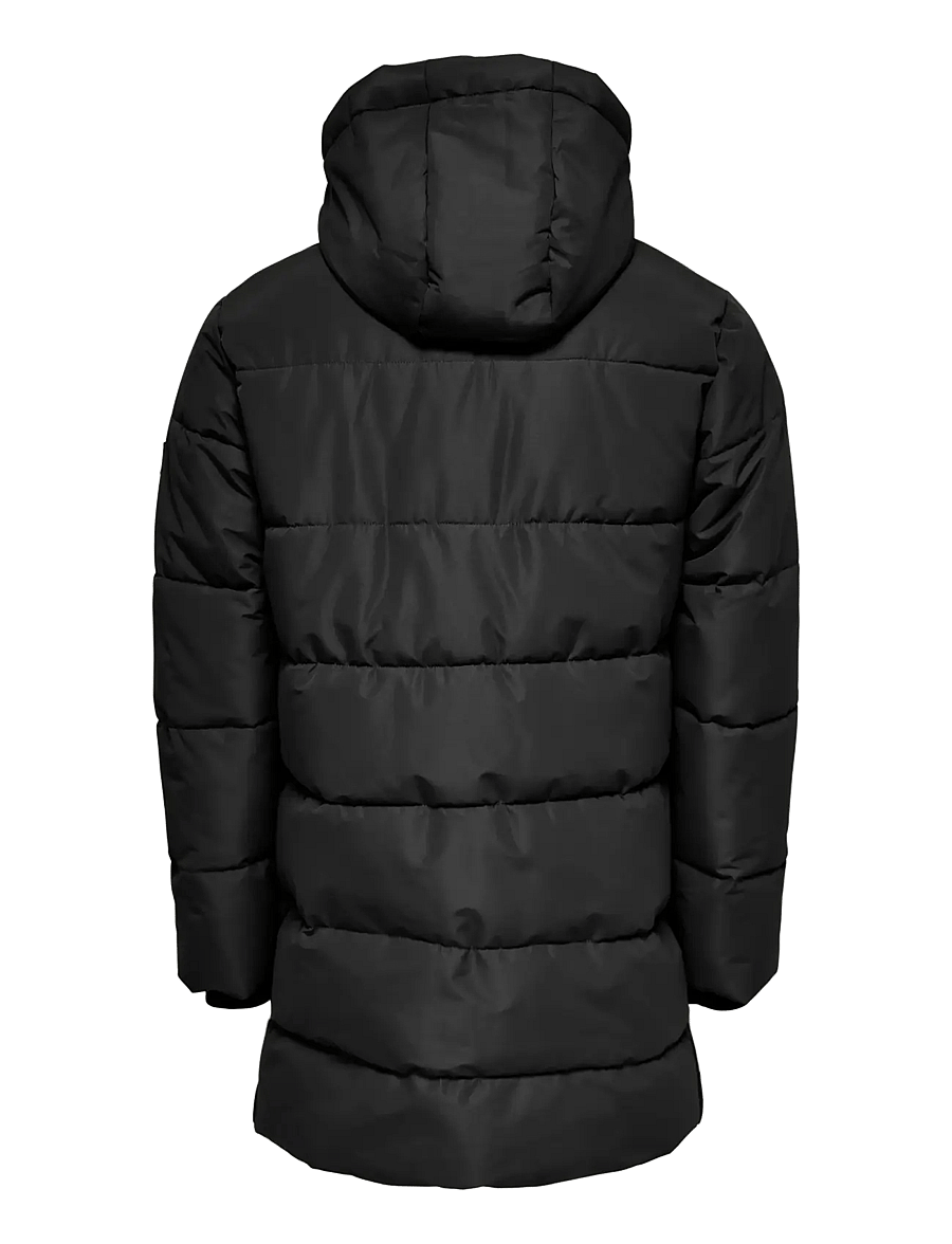 ONLY & SONS - OSJCARL LIFE LONG QUILTED COAT OTW - talvitakki - black - 2