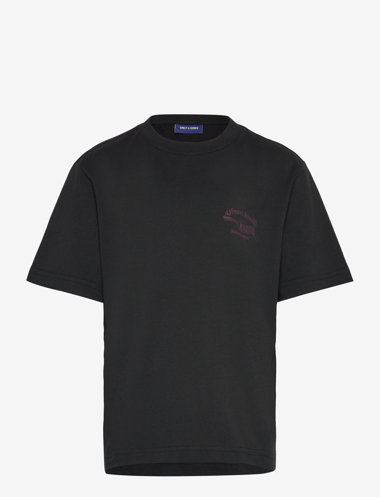 ONLY & SONS - OSJALFRESCO LIFE RLX SS TEE JRS - kortærmede t-shirts - black - 0