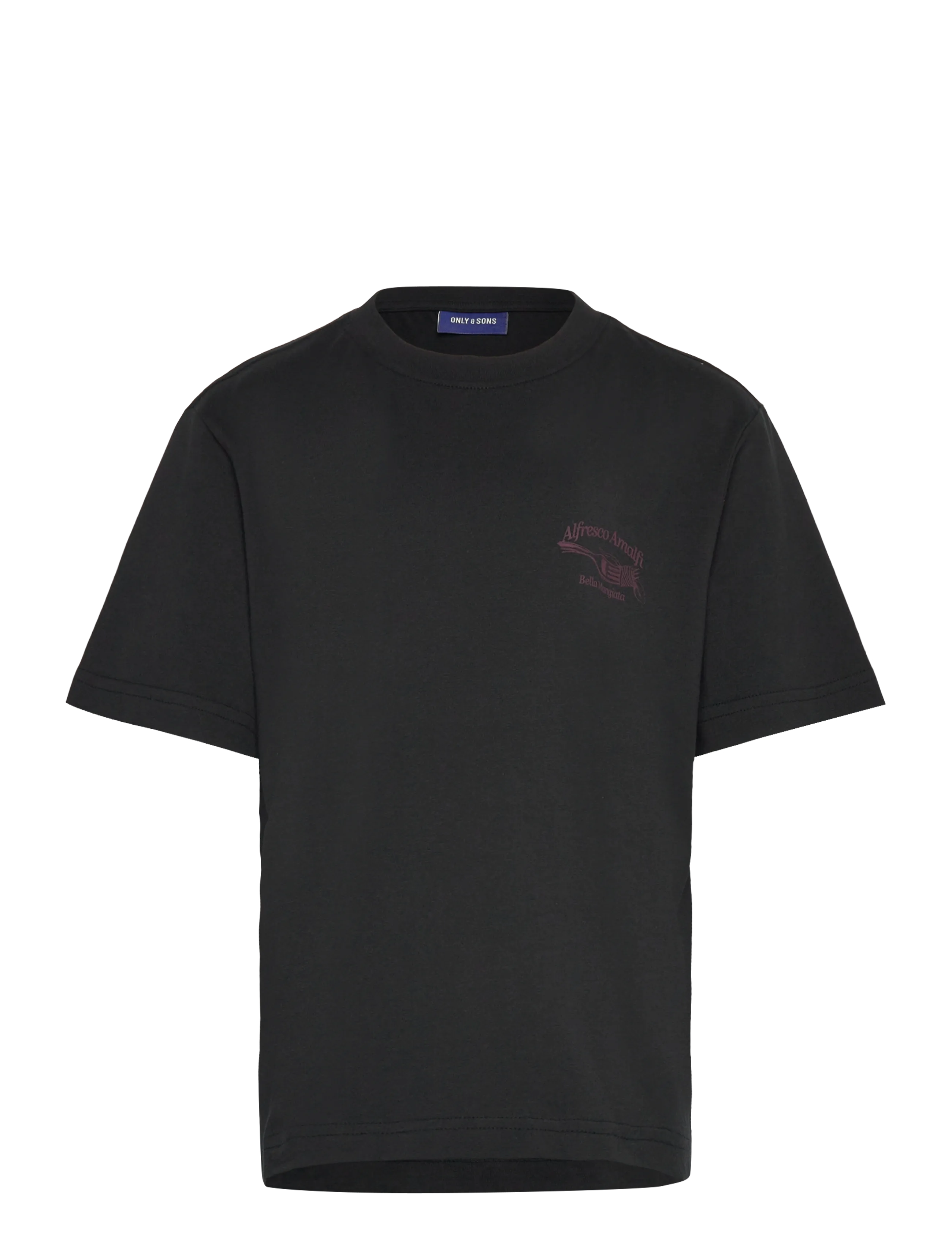 ONLY & SONS OSJALFRESCO LIFE RLX SS TEE JRS - Overdele - BLACK / black