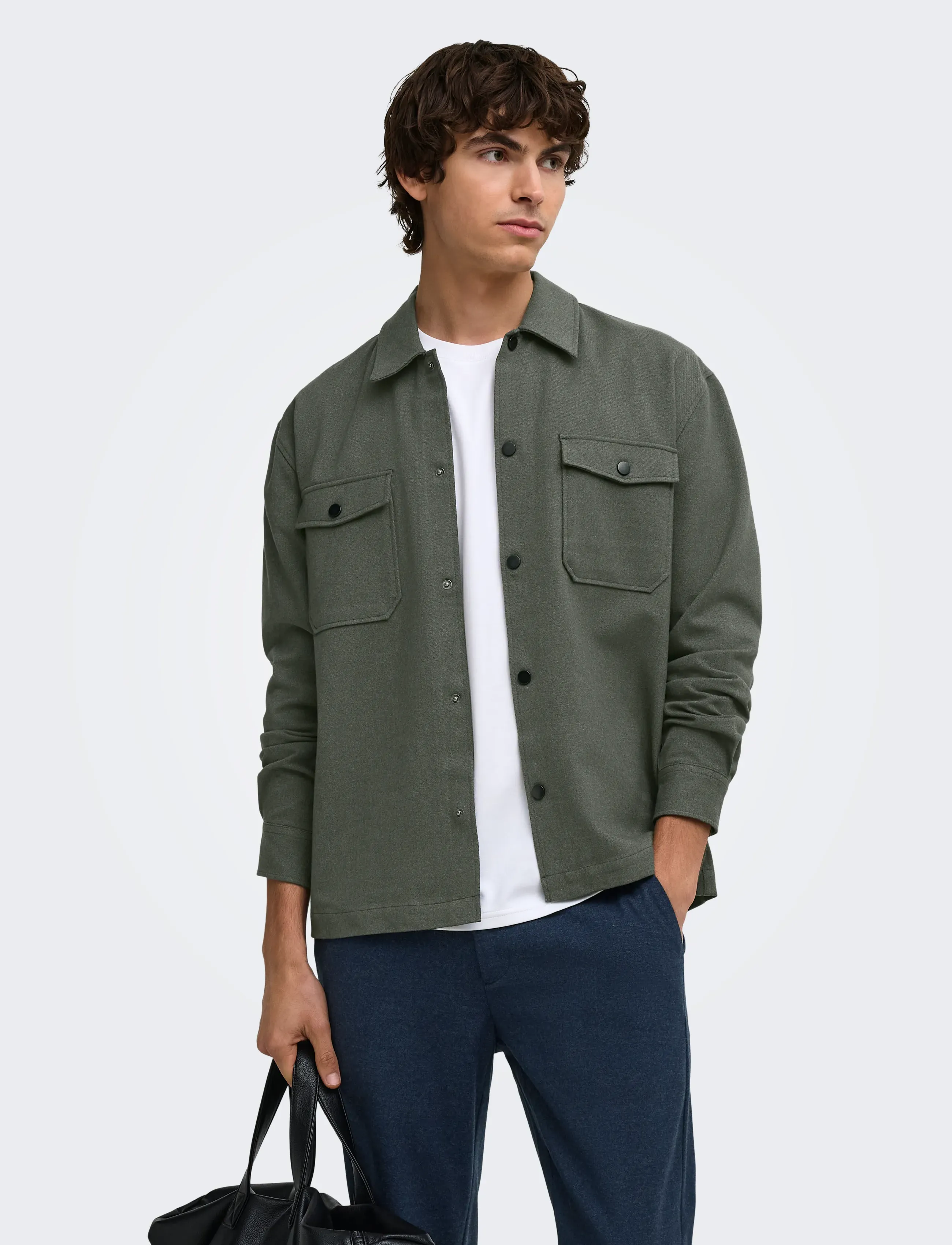 ONLY & SONS - ONSMARK BRUSHED 0353 OVERSHIRT NOOS - kollektioner - beluga - 0