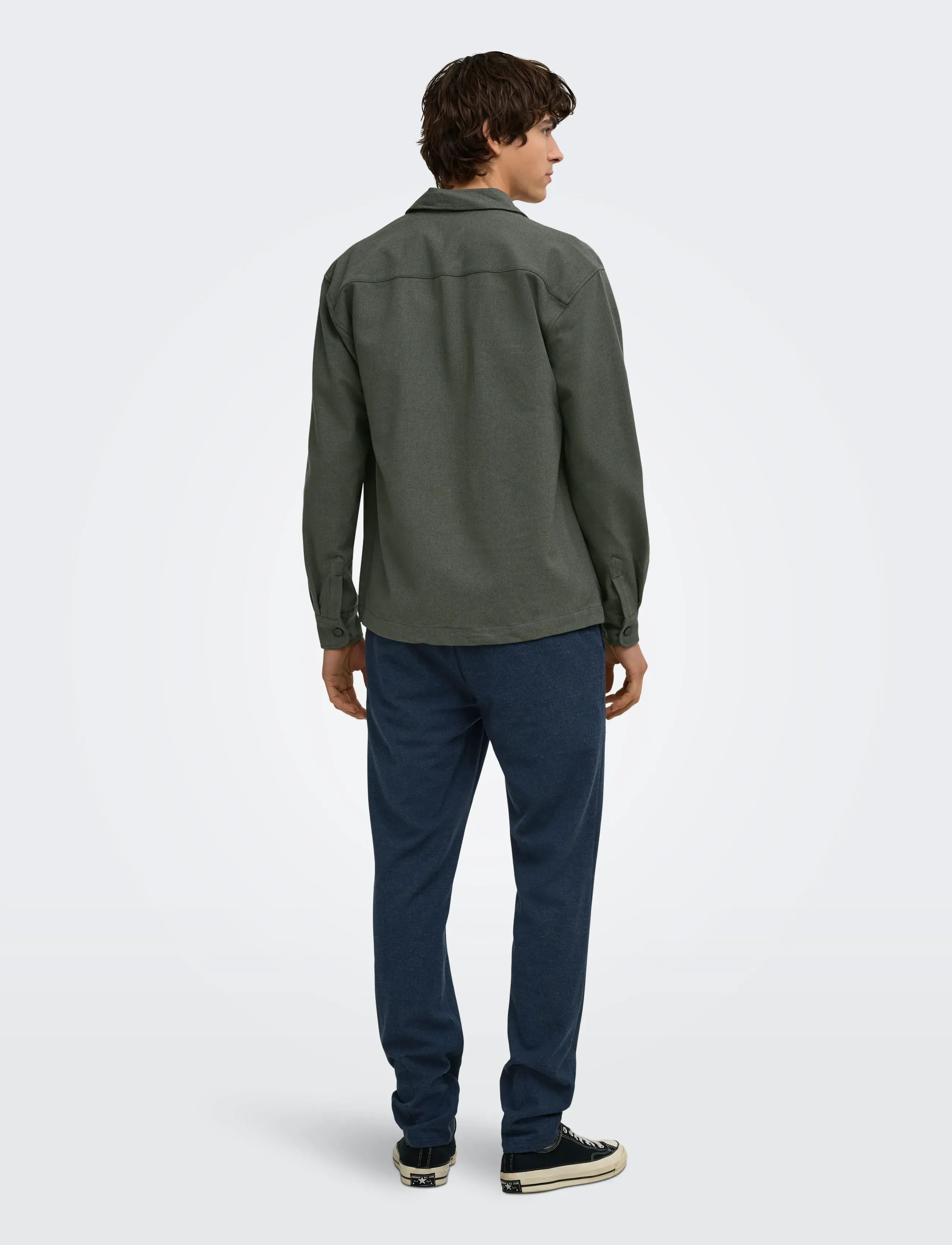 ONLY & SONS - ONSMARK BRUSHED 0353 OVERSHIRT NOOS - kollektioner - beluga - 3