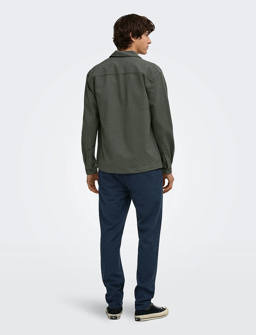 ONLY & SONS - ONSMARK BRUSHED 0353 OVERSHIRT NOOS - kollektioner - beluga - 3