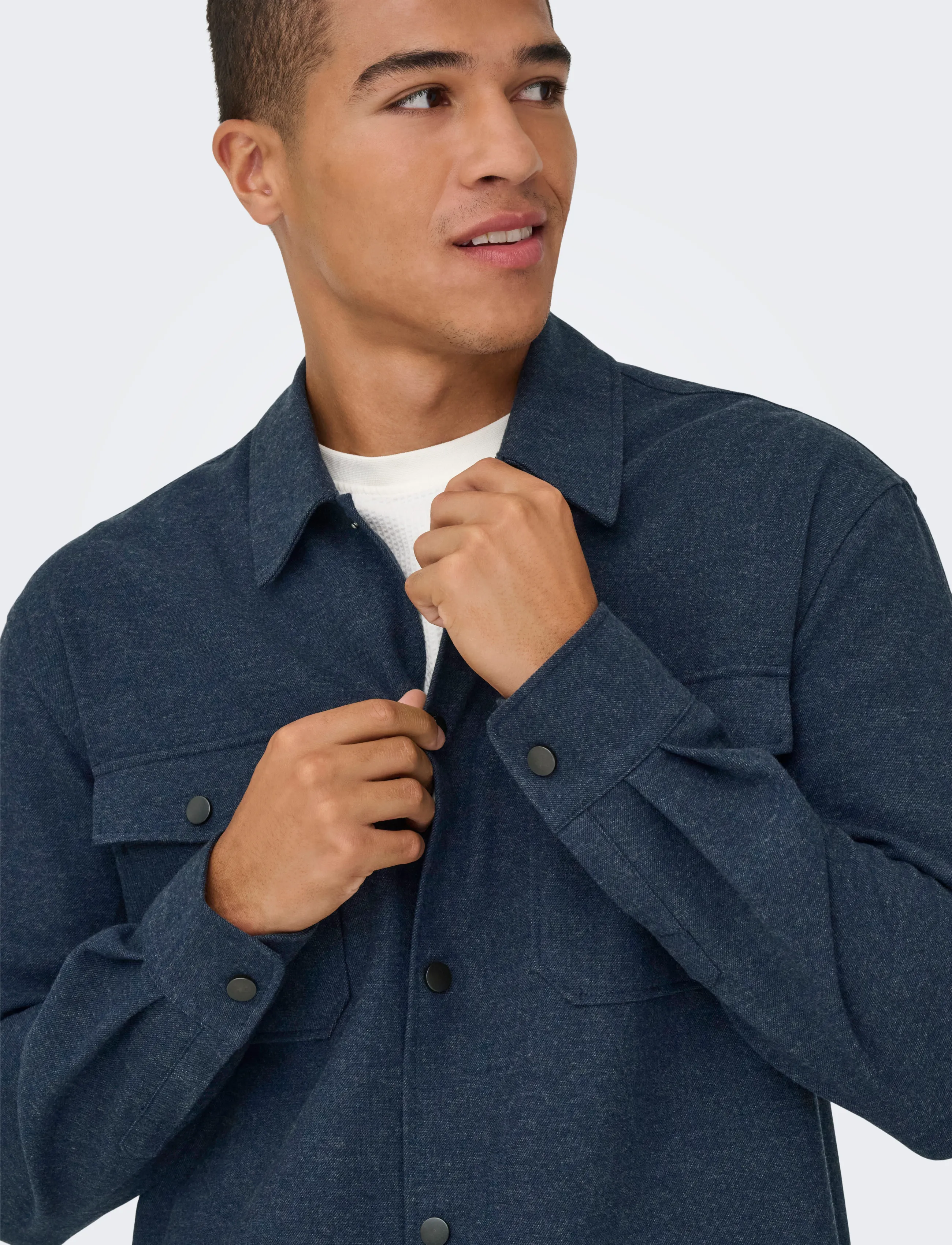 ONLY & SONS ONSMARK BRUSHED 0353 OVERSHIRT NOOS - Tänavastiil - BLUE NIGHTS / navy