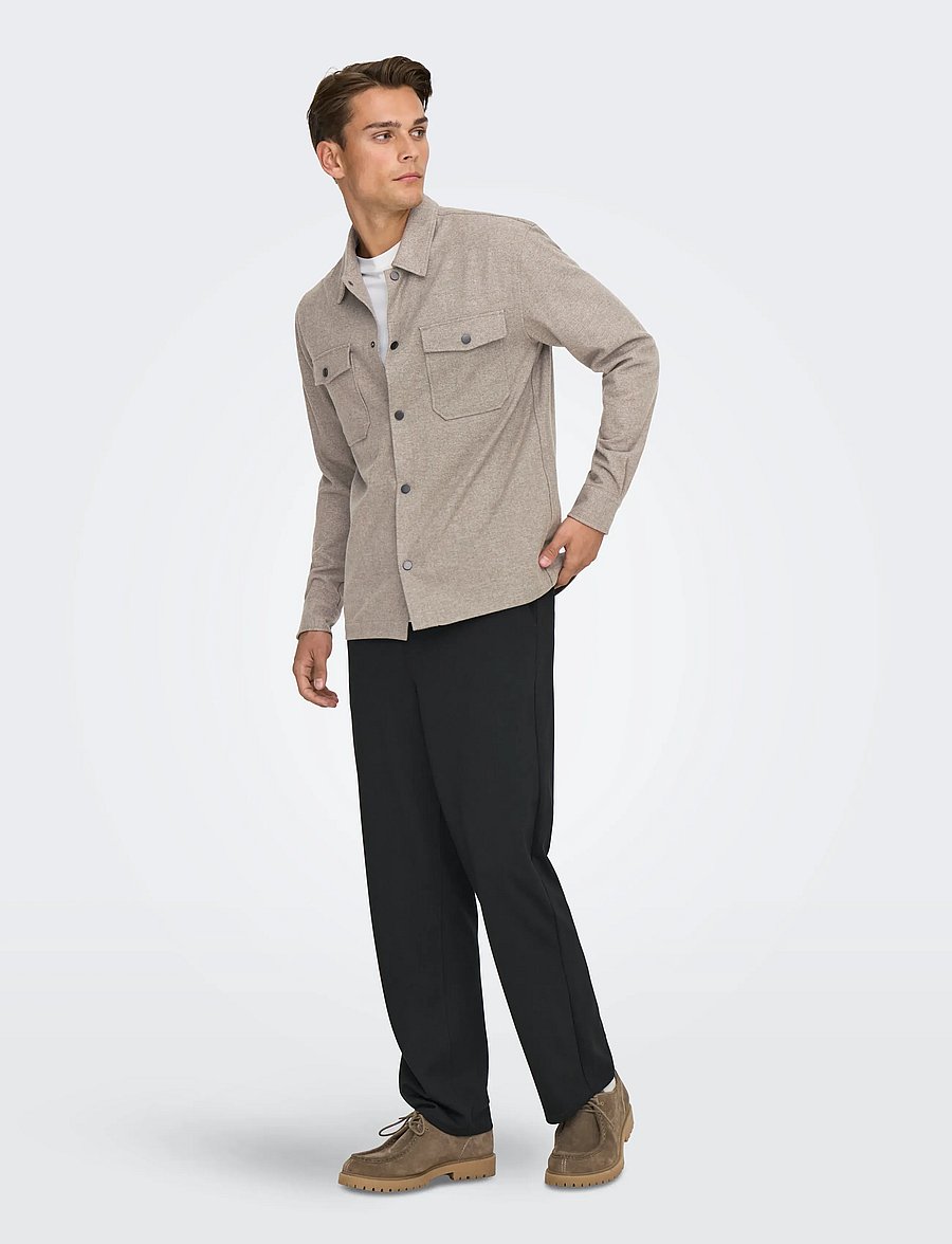 ONLY & SONS - ONSMARK BRUSHED 0353 OVERSHIRT NOOS - Überhemden - falcon - 4