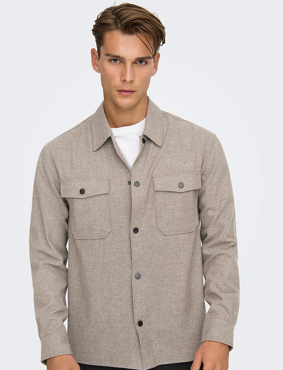 ONLY & SONS - ONSMARK BRUSHED 0353 OVERSHIRT NOOS - Überhemden - falcon - 5