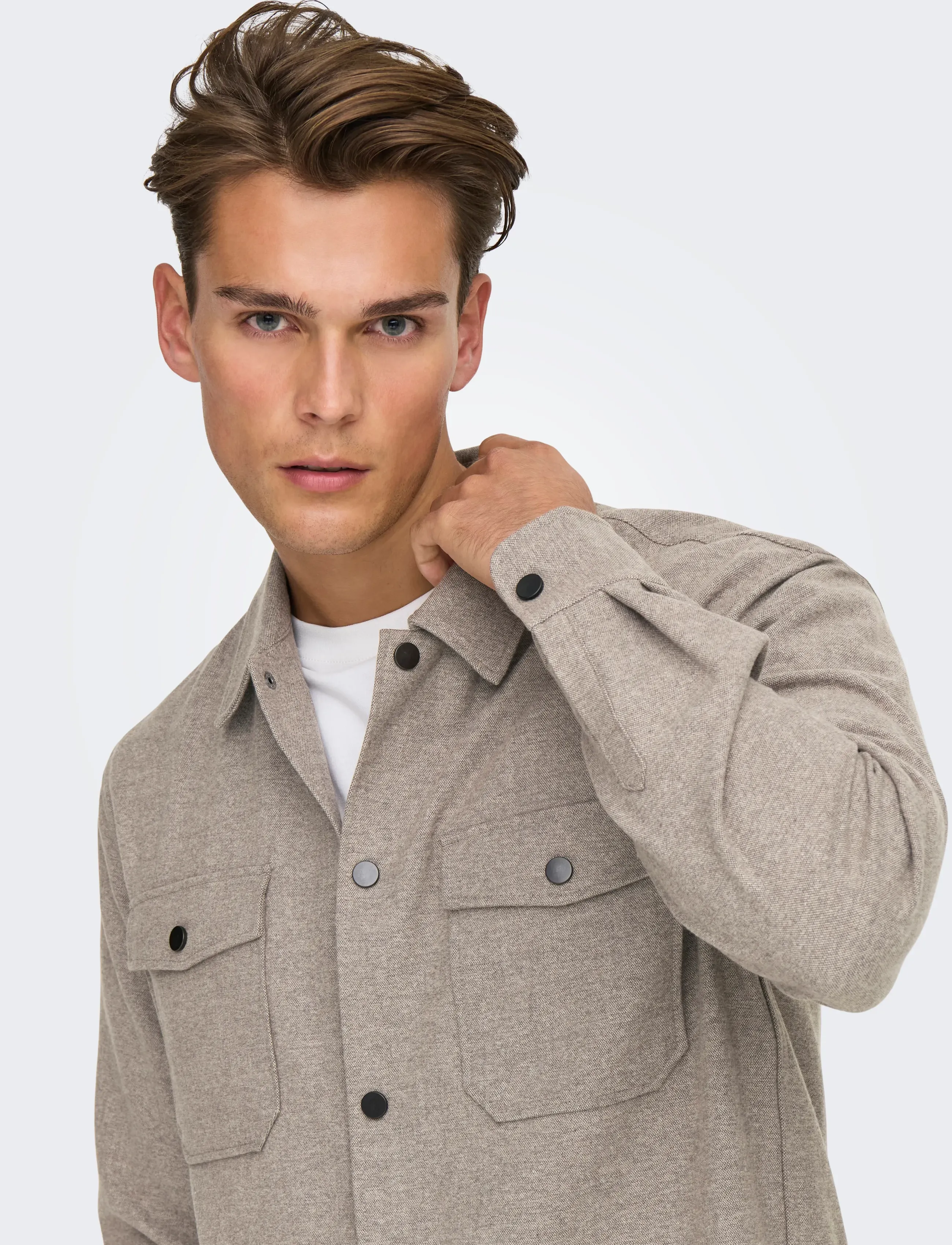 ONLY & SONS Onsmark Brushed 0353 Overshirt Noos overshirts herr – bild 6