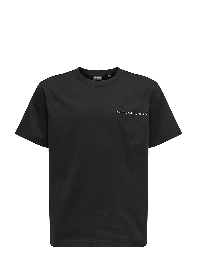 ONLY & SONS - OSJASHER LIFE REG SS TEE JRS - kortærmede t-shirts - black - 0