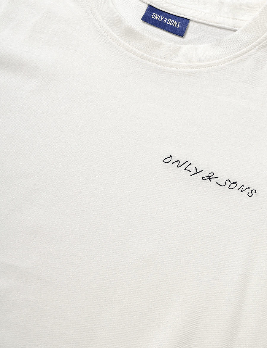 ONLY & SONS - OSJASHER LIFE REG SS TEE JRS - kortærmede t-shirts - cloud dancer - 2