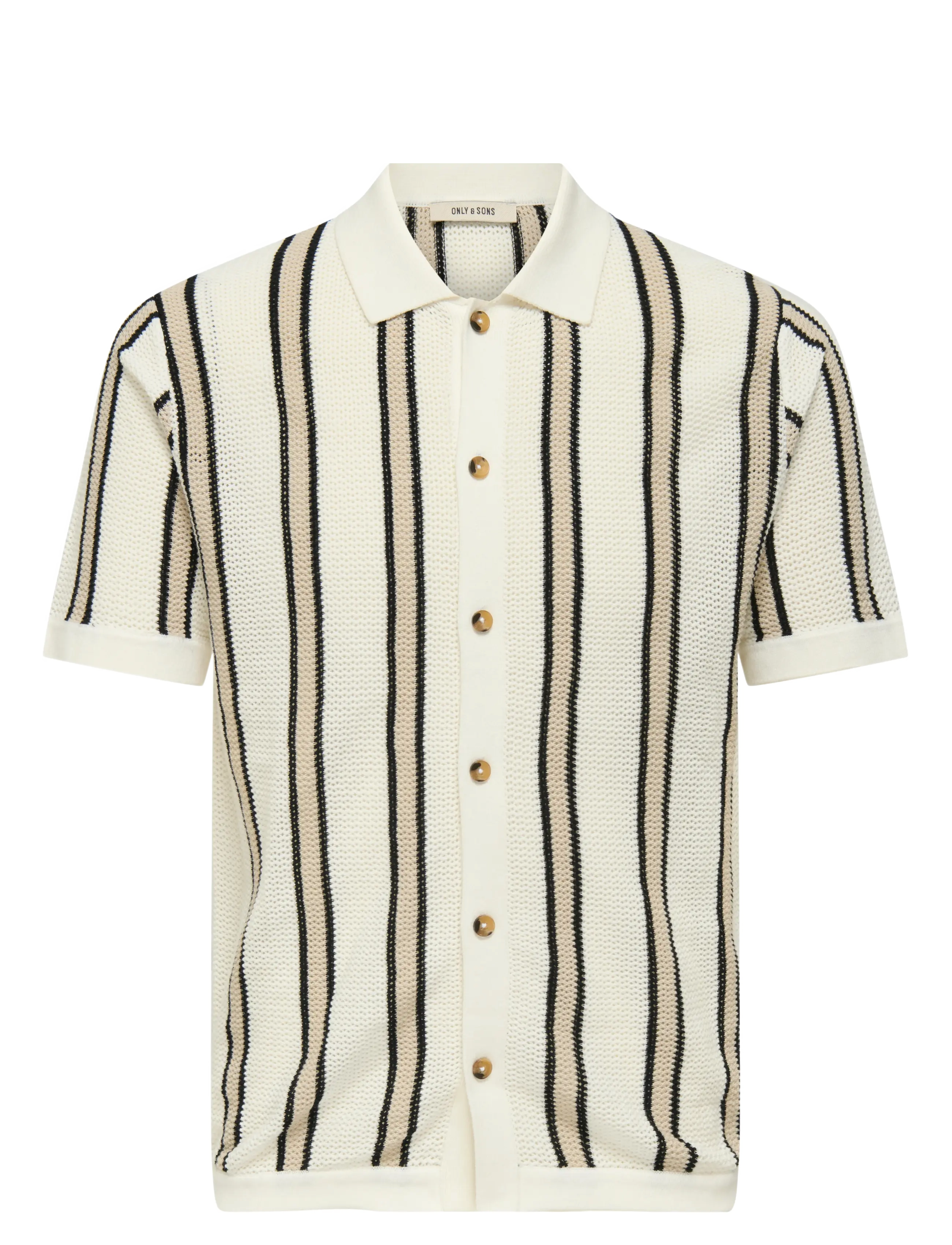 ONLY & SONS ONSGABRIEL REG SS SHIRT KNIT CS - Skjorter - CLOUD DANCER / cream