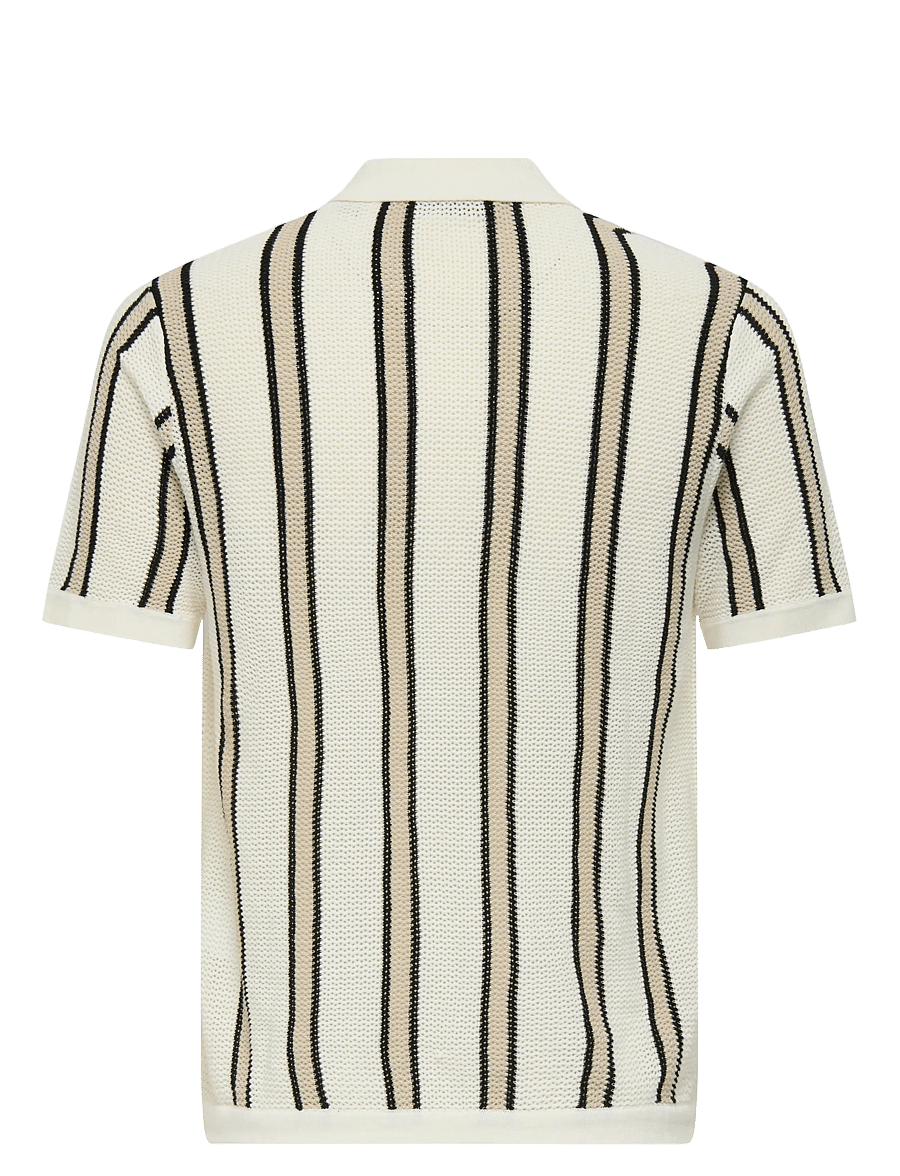 ONLY & SONS - ONSGABRIEL REG SS SHIRT KNIT CS - kurzarmhemden - cloud dancer - 1