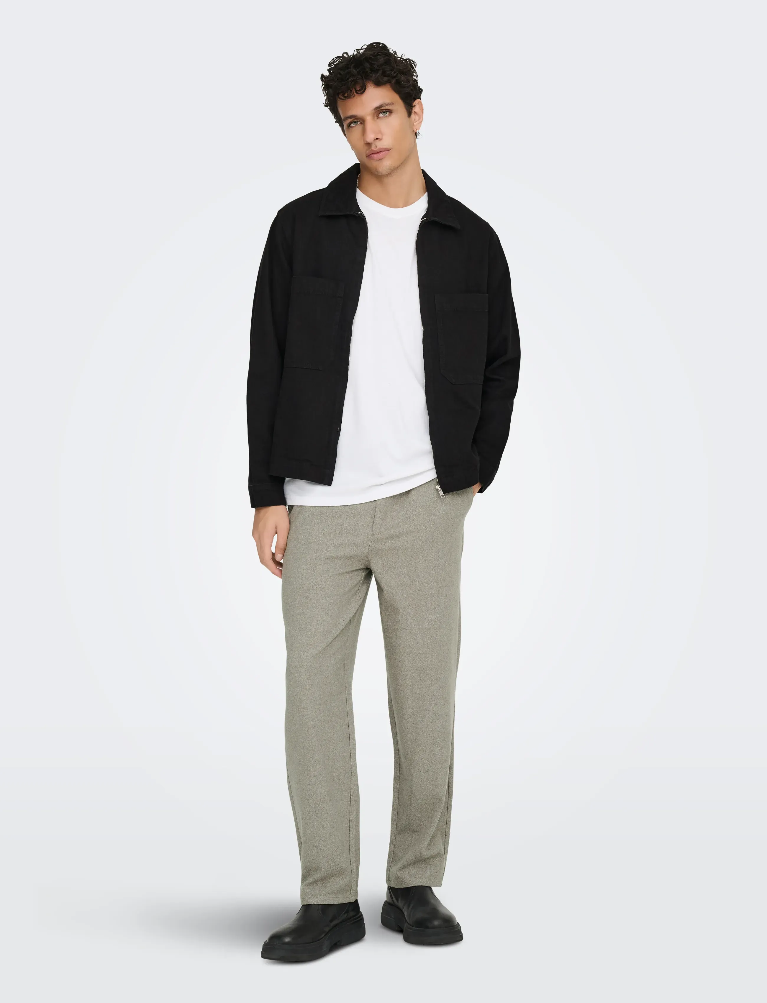 ONLY & SONS ONSCASSEL 6039 PIM BOX DNM JACKET NOOS - Bomberjacken - BLACK DENIM / black