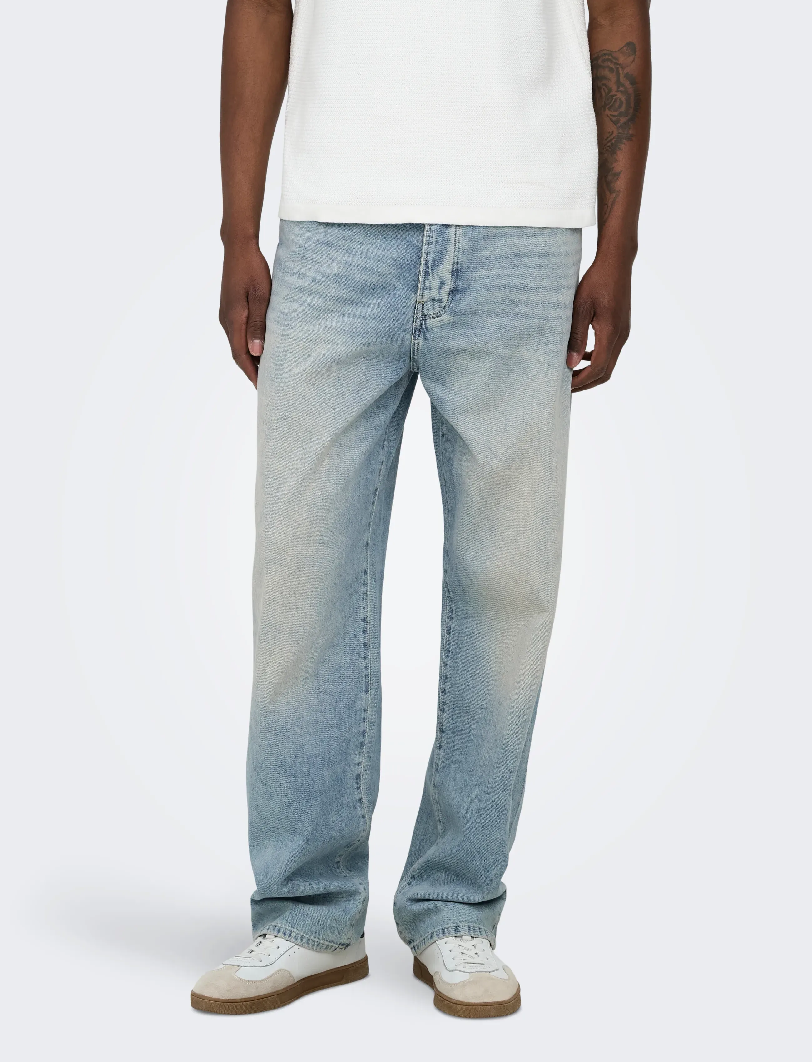 ONLY & SONS - ONSFADE LOOSE LB TINTED 6105 TAI DNM - loose jeans - light blue denim - 0