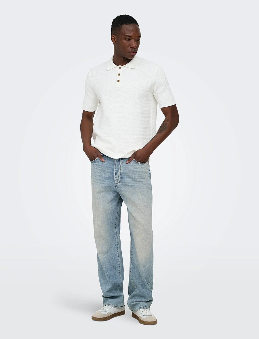 ONLY & SONS - ONSFADE LOOSE LB TINTED 6105 TAI DNM - loose jeans - light blue denim - 4