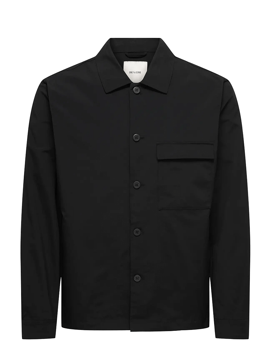 ONLY & SONS - ONSGERETH LIFE STRETCH SHACKET OTW - Überhemden - black - 1